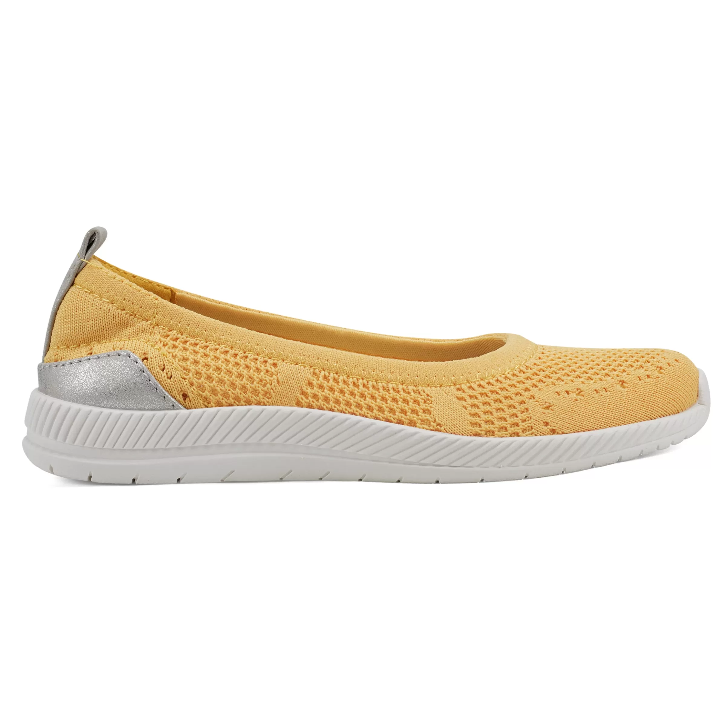 Glitz Walking Shoes | Slip Ons-Easy Spirit Glitz Walking Shoes Yellow Knit