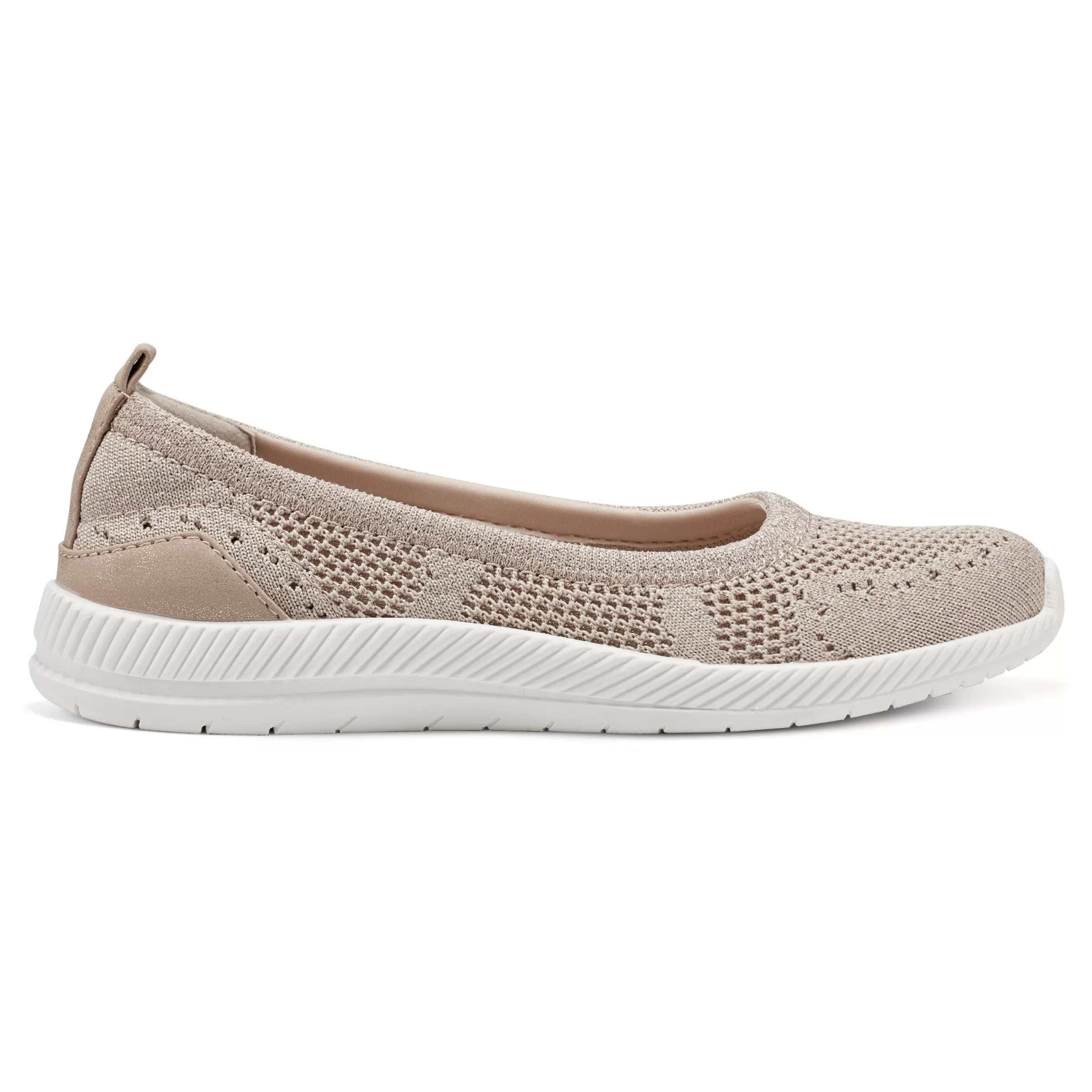 Glitz Walking Shoes | Slip Ons-Easy Spirit Glitz Walking Shoes Gold Knit