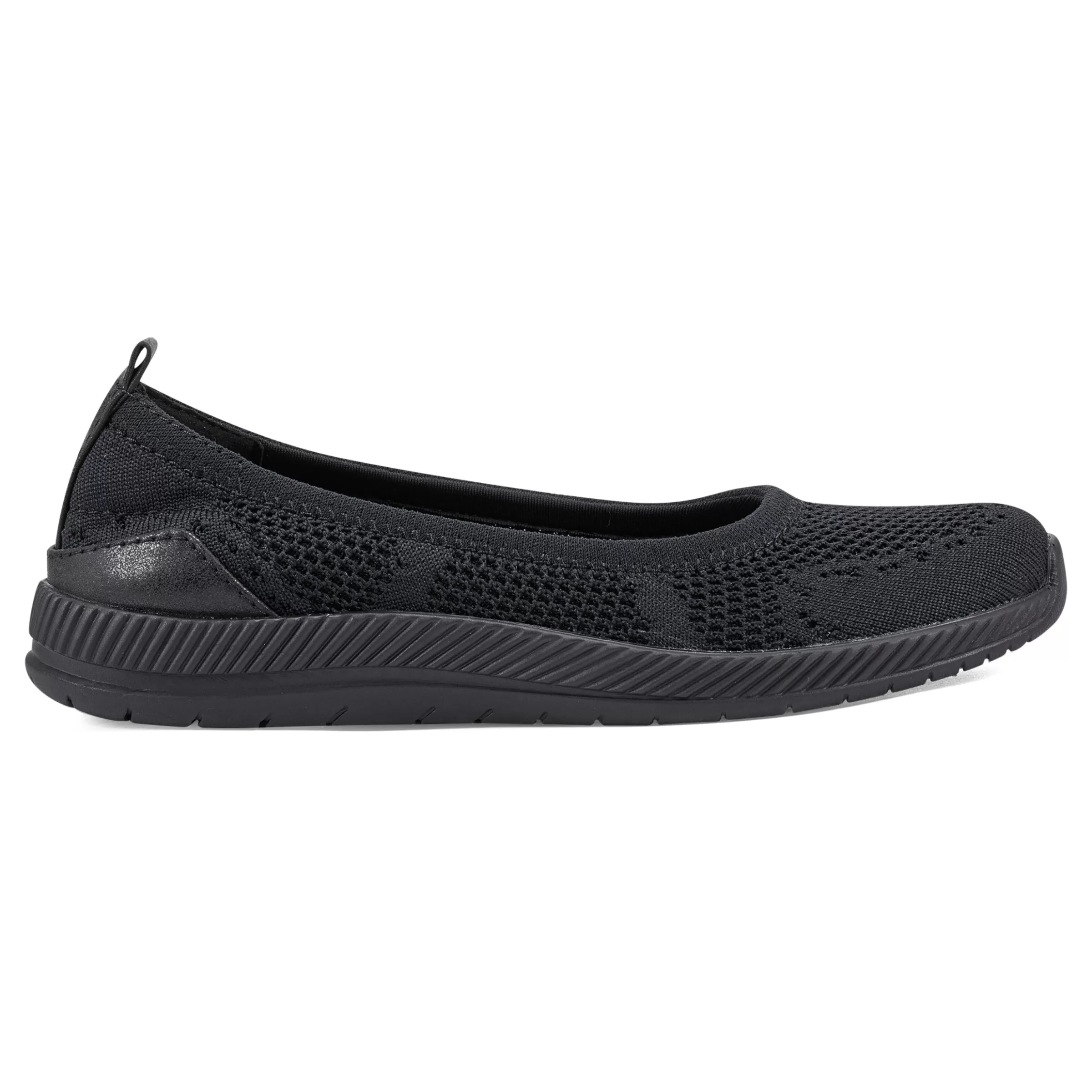 Glitz Walking Shoes | Slip Ons-Easy Spirit Glitz Walking Shoes Black Black Knit