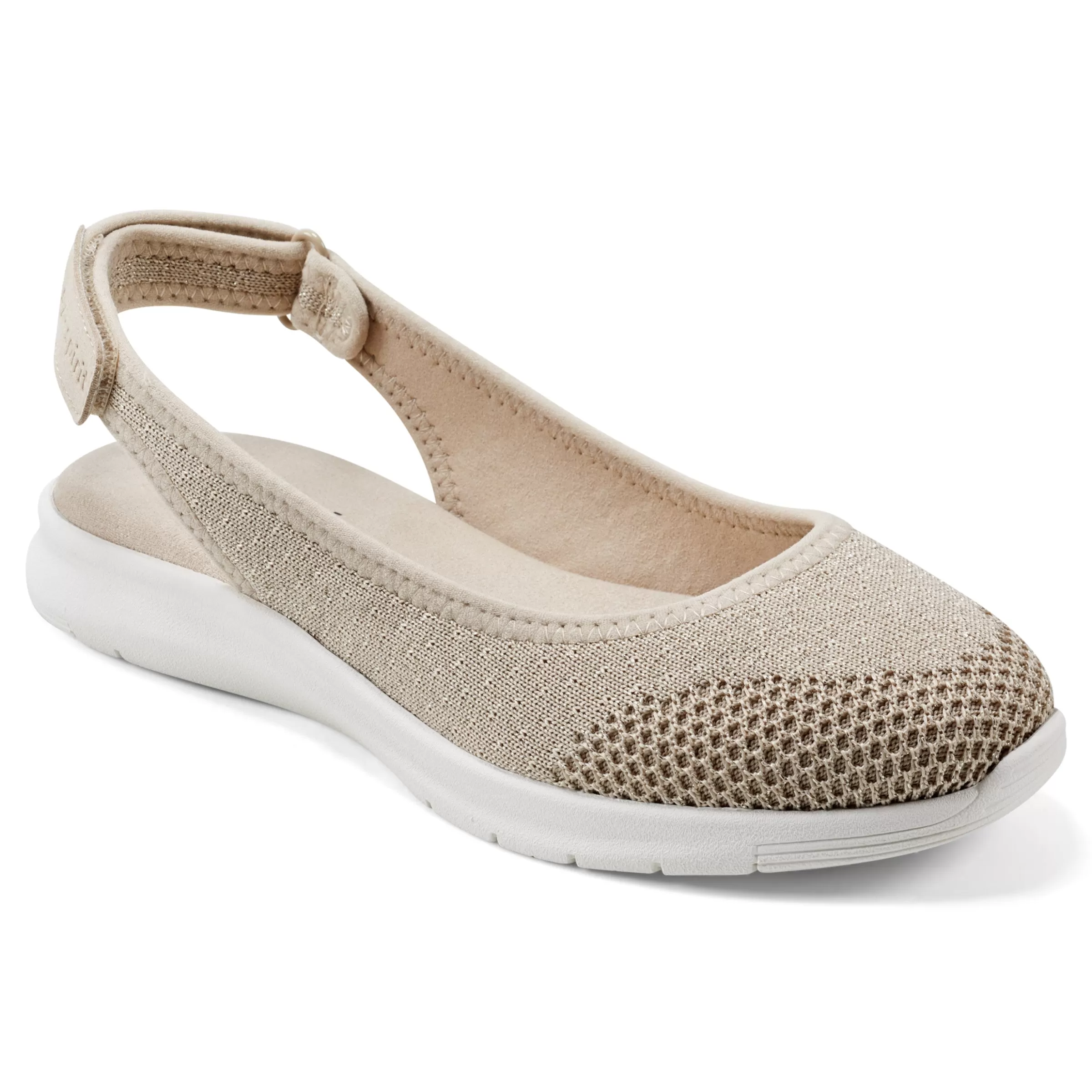 Slip Ons | Slip Ons-Easy Spirit Gracee Slingback Walking Shoes Medium Natural Metallic