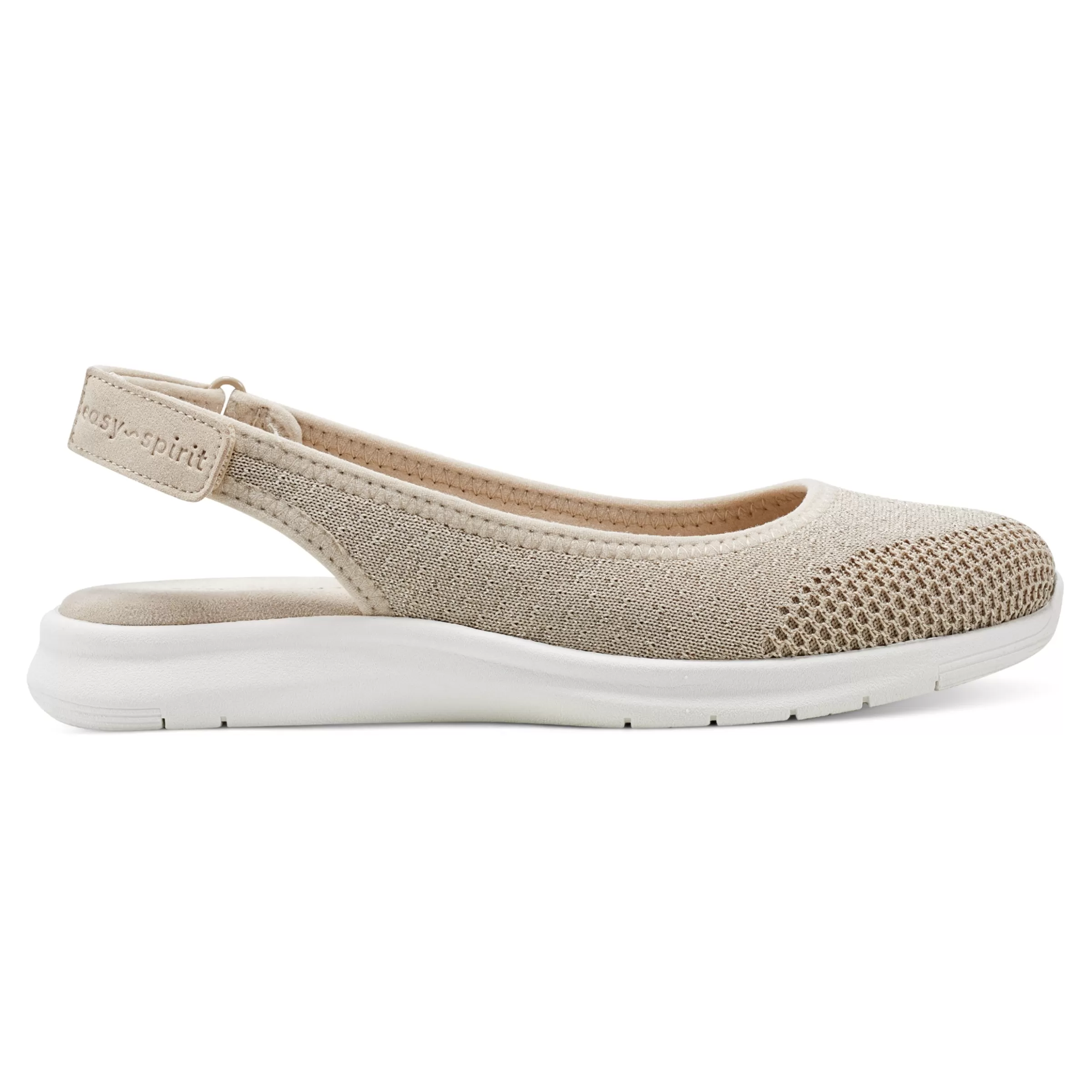 Slip Ons | Slip Ons-Easy Spirit Gracee Slingback Walking Shoes Medium Natural Metallic