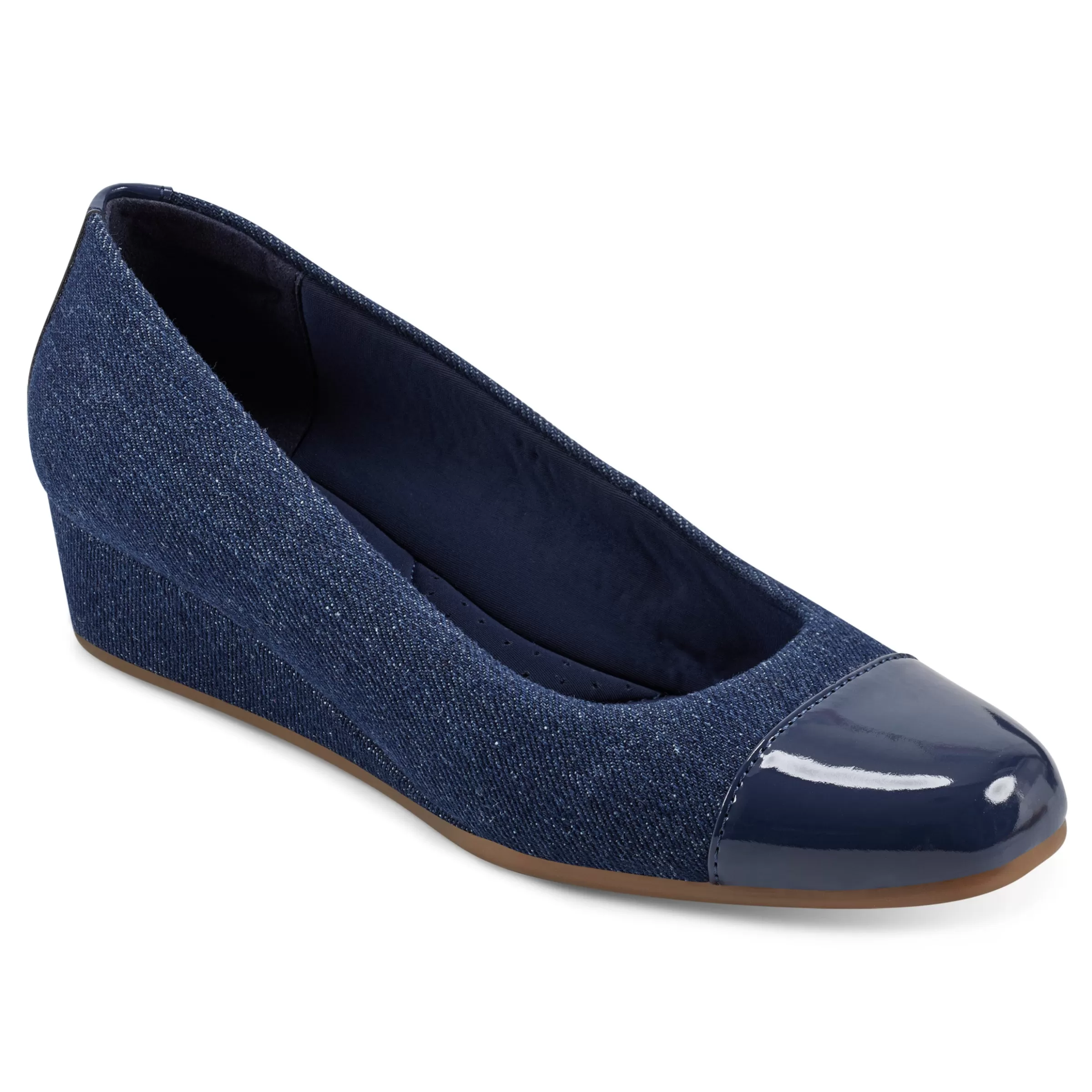 Gracey Wedge | Low Heels-Easy Spirit Gracey Wedge Heels Dark Denim