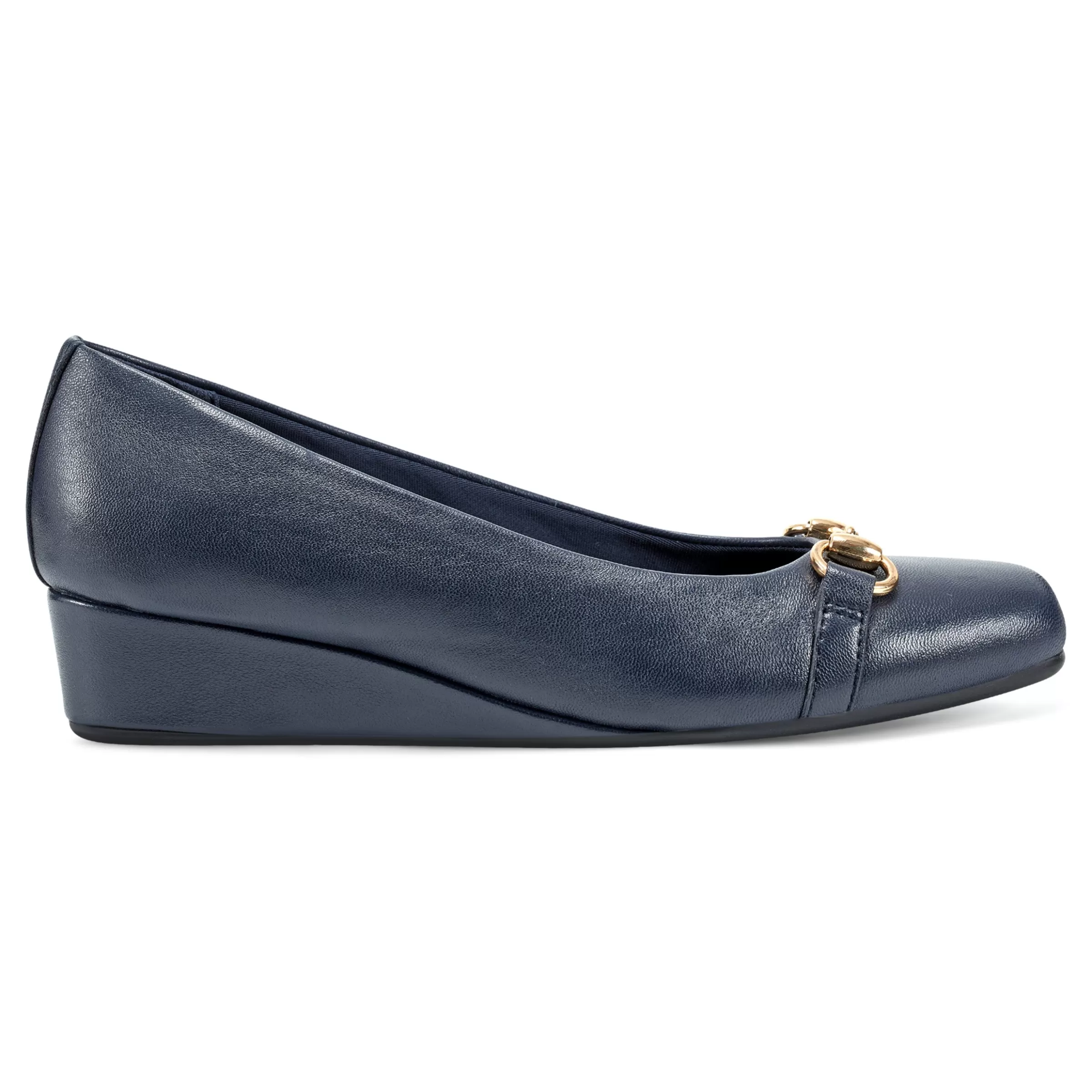 Low Heels | Wedges-Easy Spirit Guliana Wedge Heels Navy Leather