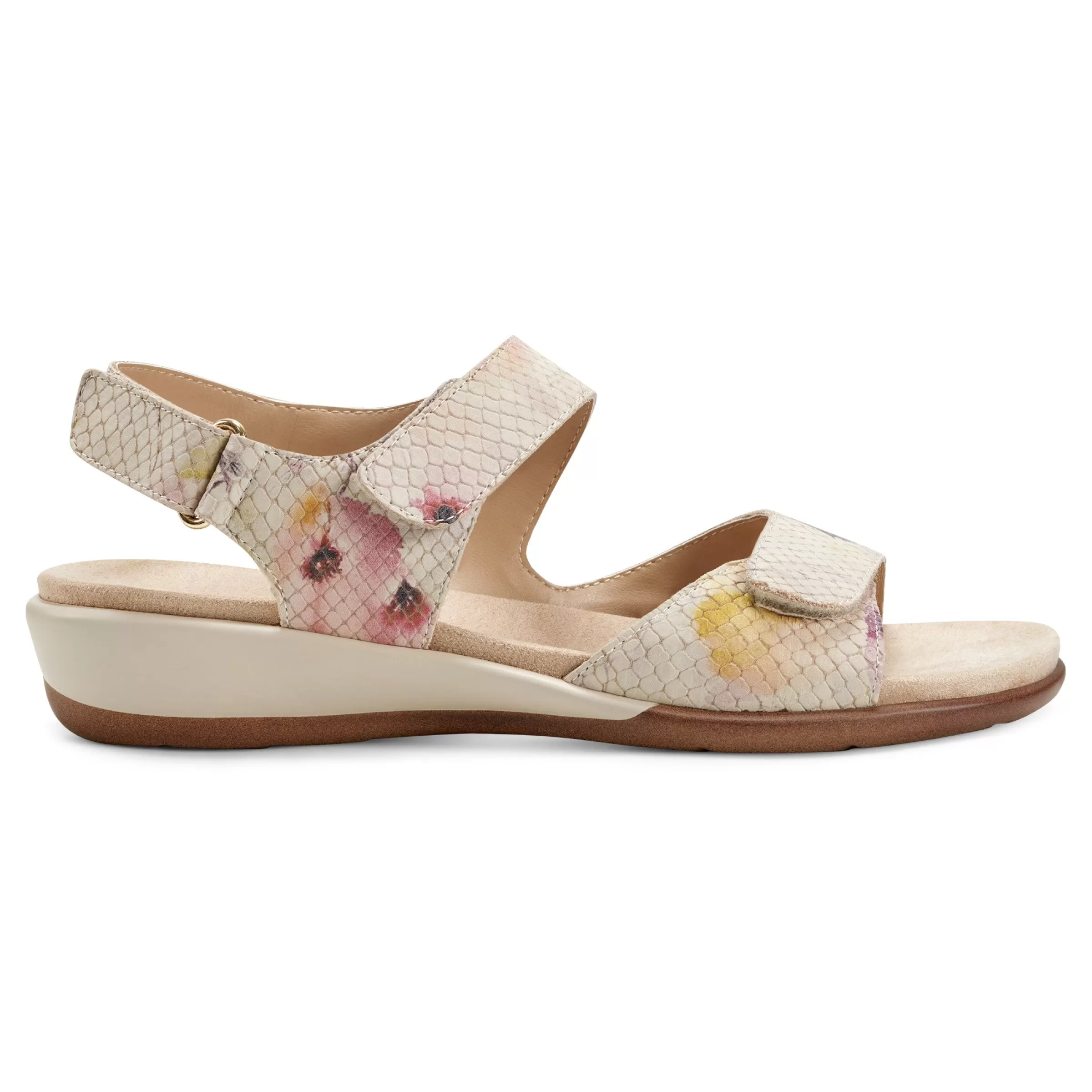 Casual | Flats-Easy Spirit Hartwell Flat Sandals White Multi Floral