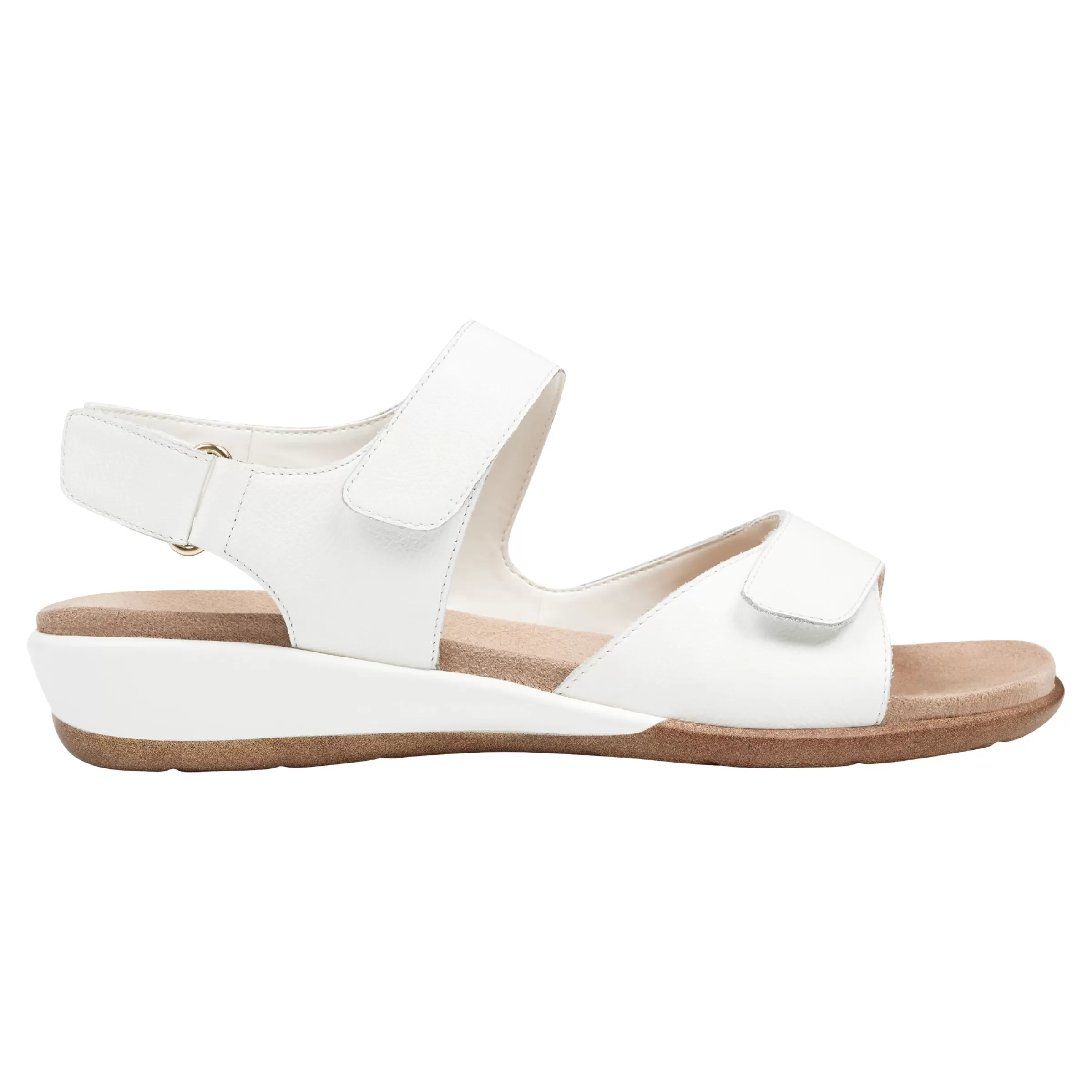 Casual | Flats-Easy Spirit Hartwell Flat Sandals White Leather