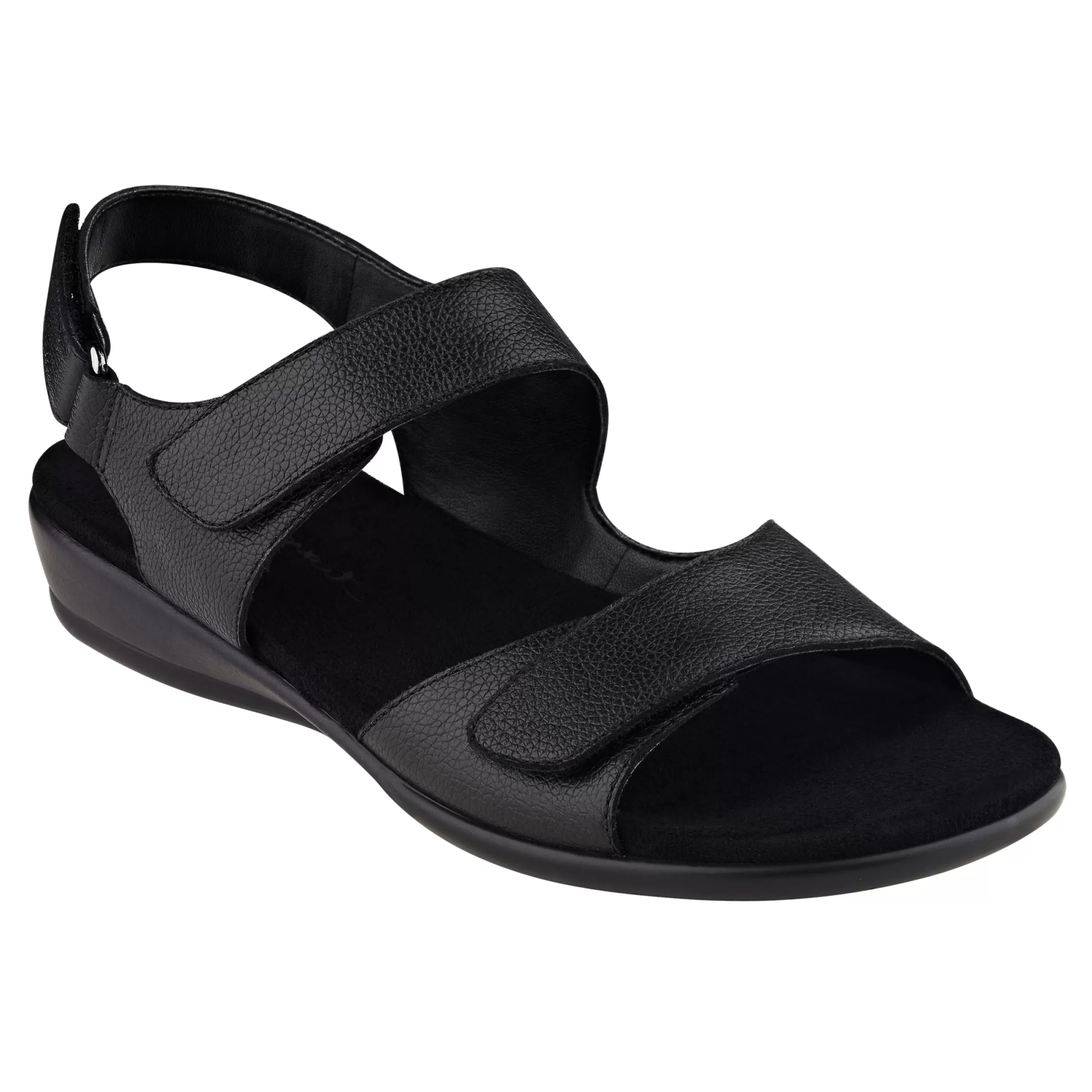 Casual | Flats-Easy Spirit Hartwell Flat Sandals Black Leather