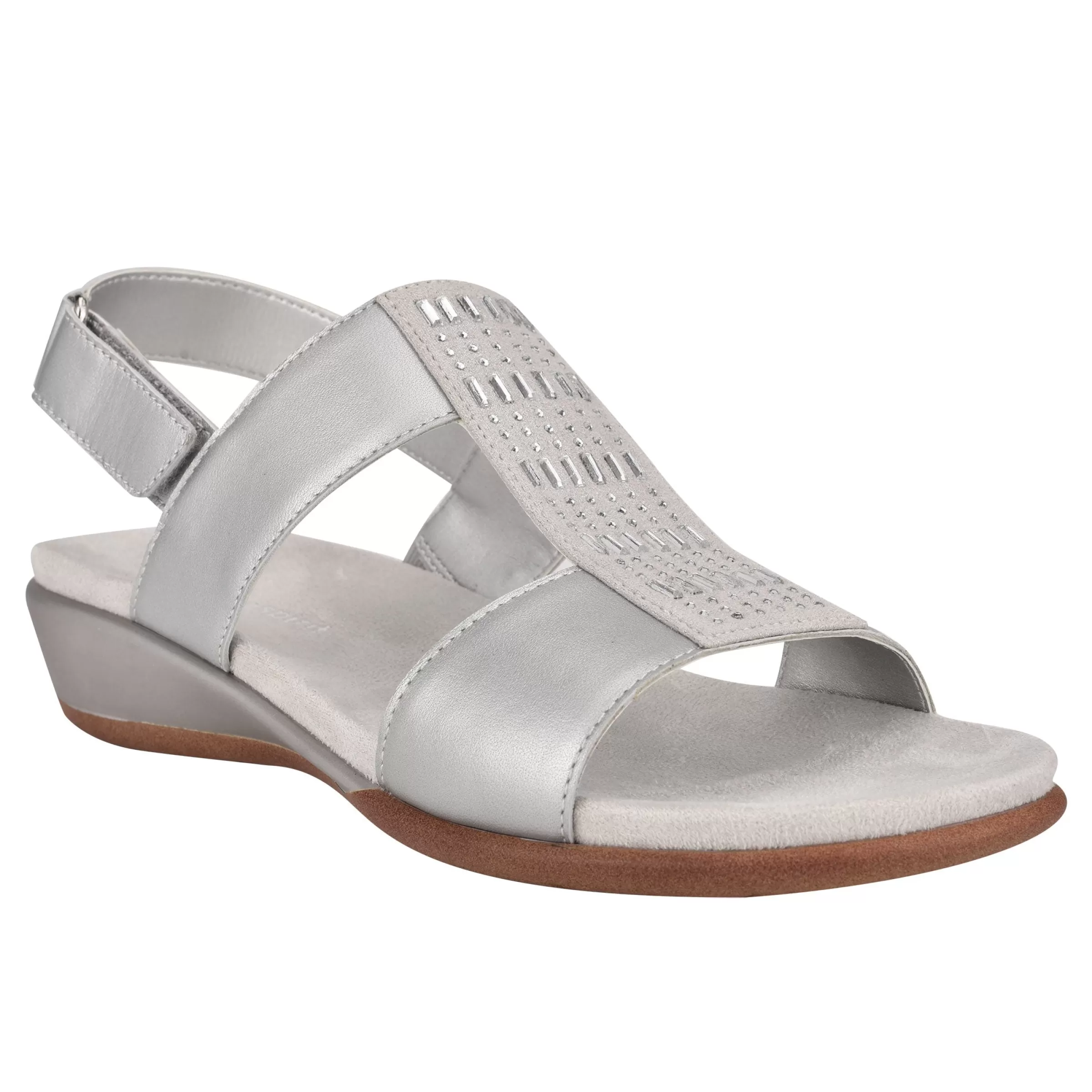 Dress | Sandals-Easy Spirit Hazel Flat Sandals Silver