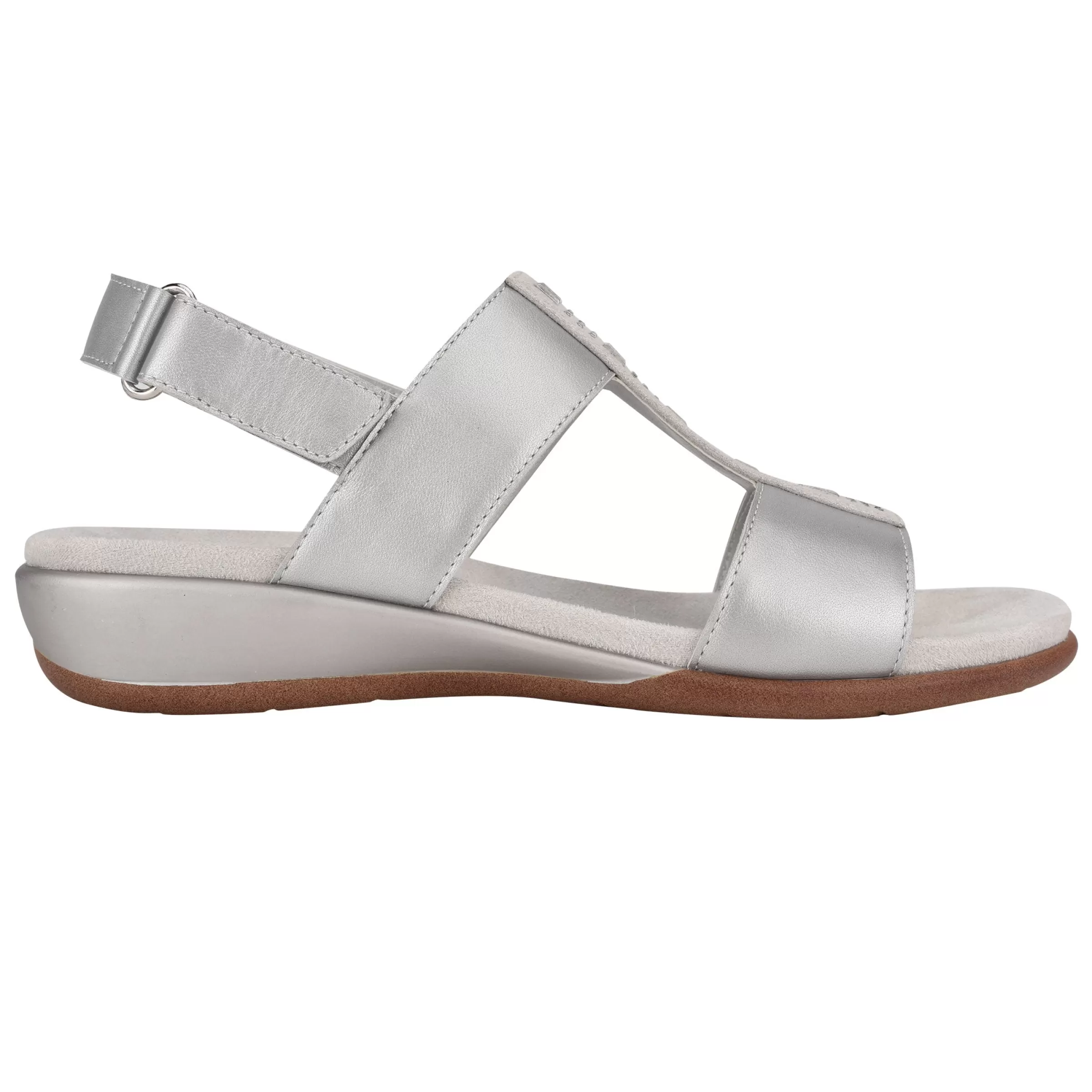 Dress | Sandals-Easy Spirit Hazel Flat Sandals Silver