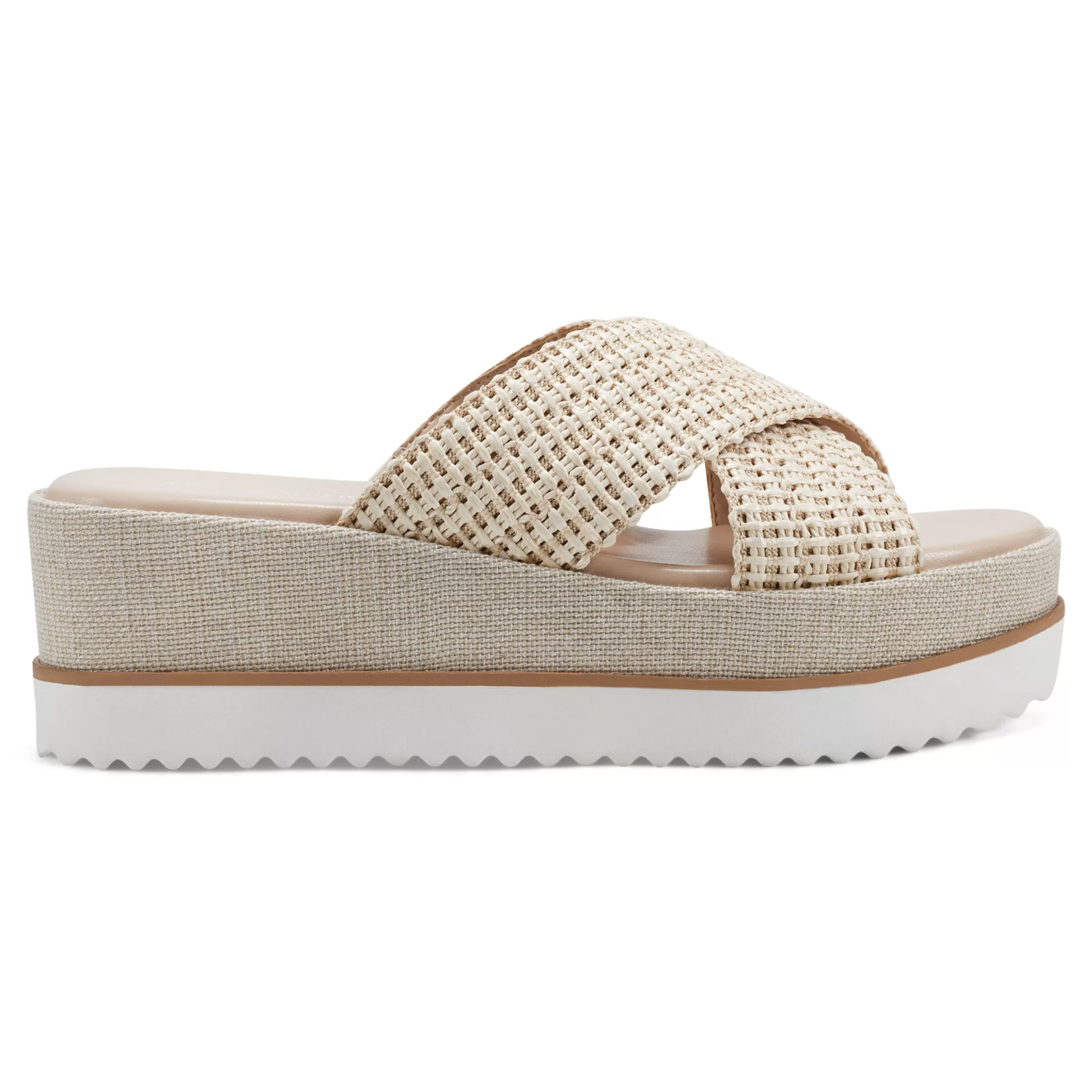 Espadrilles & Wedges | Espadrilles & Wedges-Easy Spirit Irene Wedge Sandals Cream Raffia