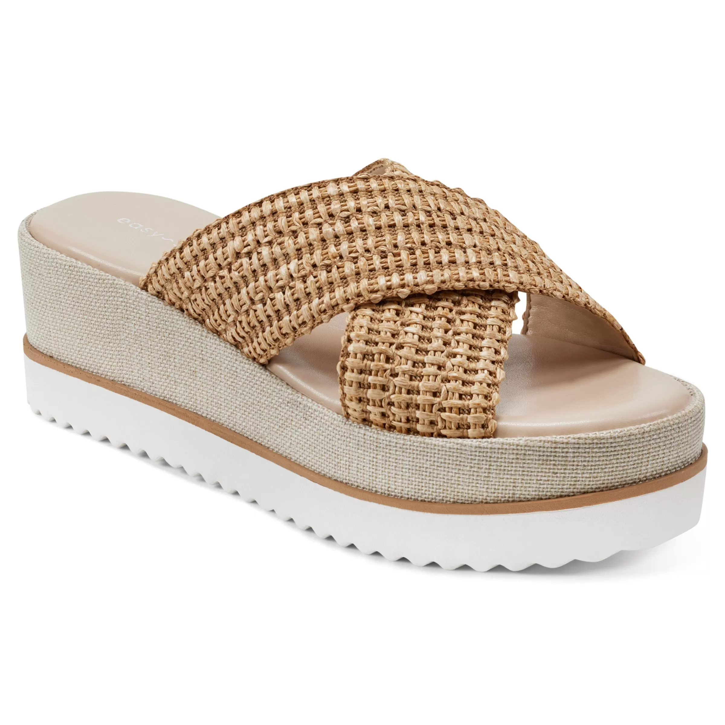 Espadrilles & Wedges | Espadrilles & Wedges-Easy Spirit Irene Wedge Sandals Natural Raffia