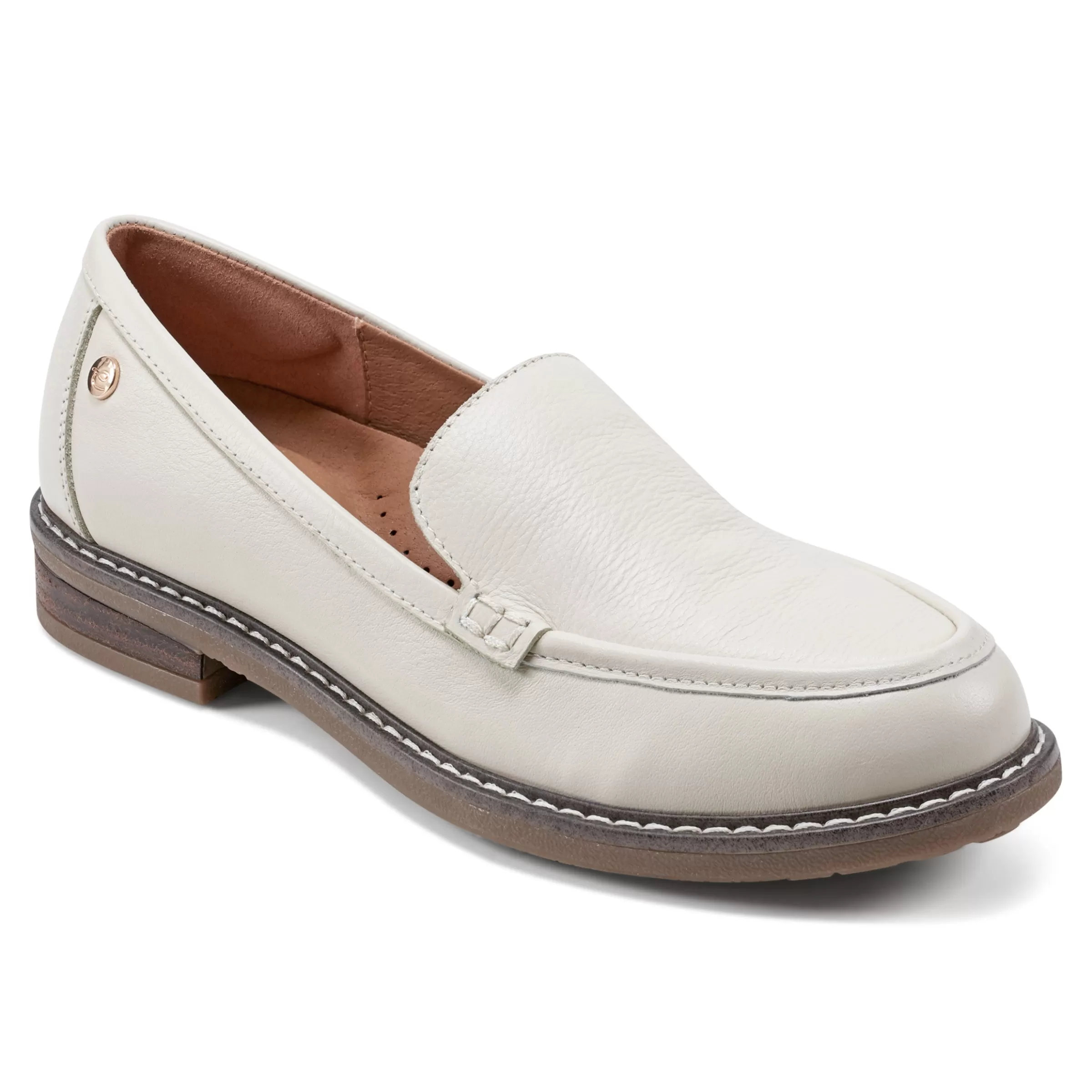 eFlex | eFlex-Easy Spirit Jaylin Casual Loafers Ivory Leather