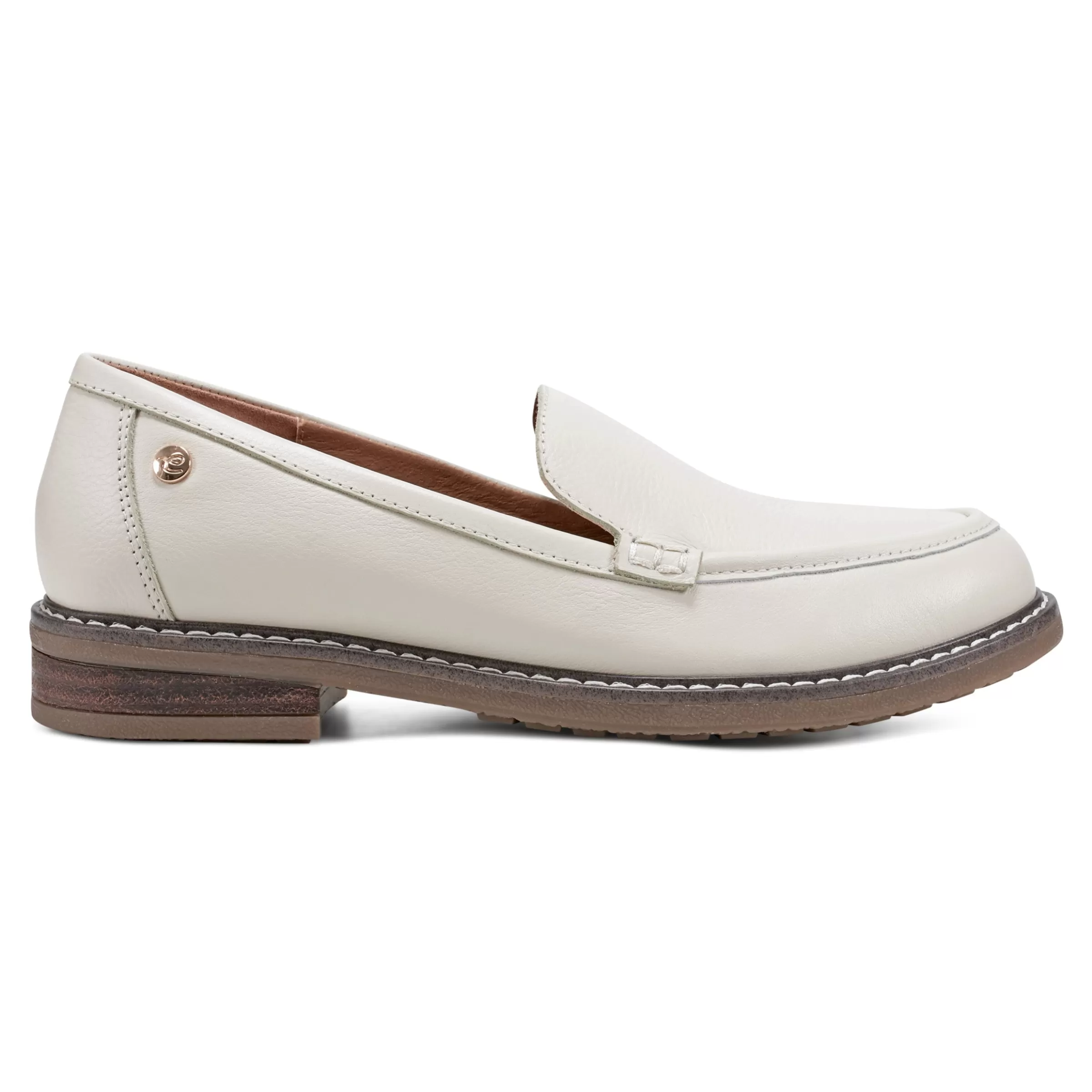 eFlex | eFlex-Easy Spirit Jaylin Casual Loafers Ivory Leather