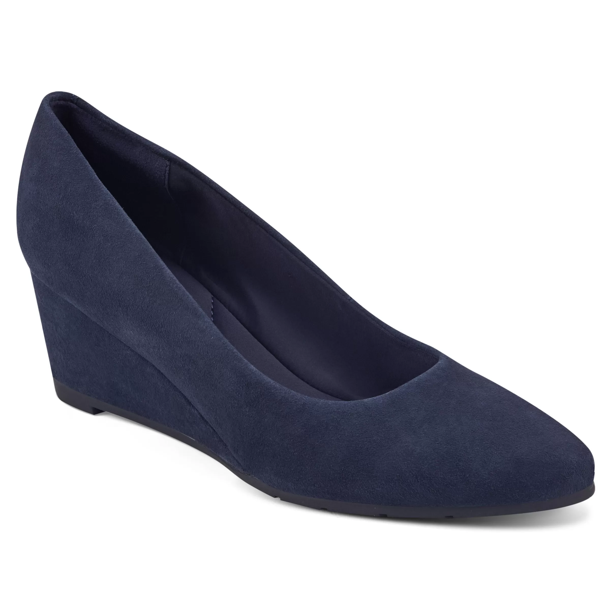 eFlex | eFlex-Easy Spirit Jinger Dress Wedges Navy Suede