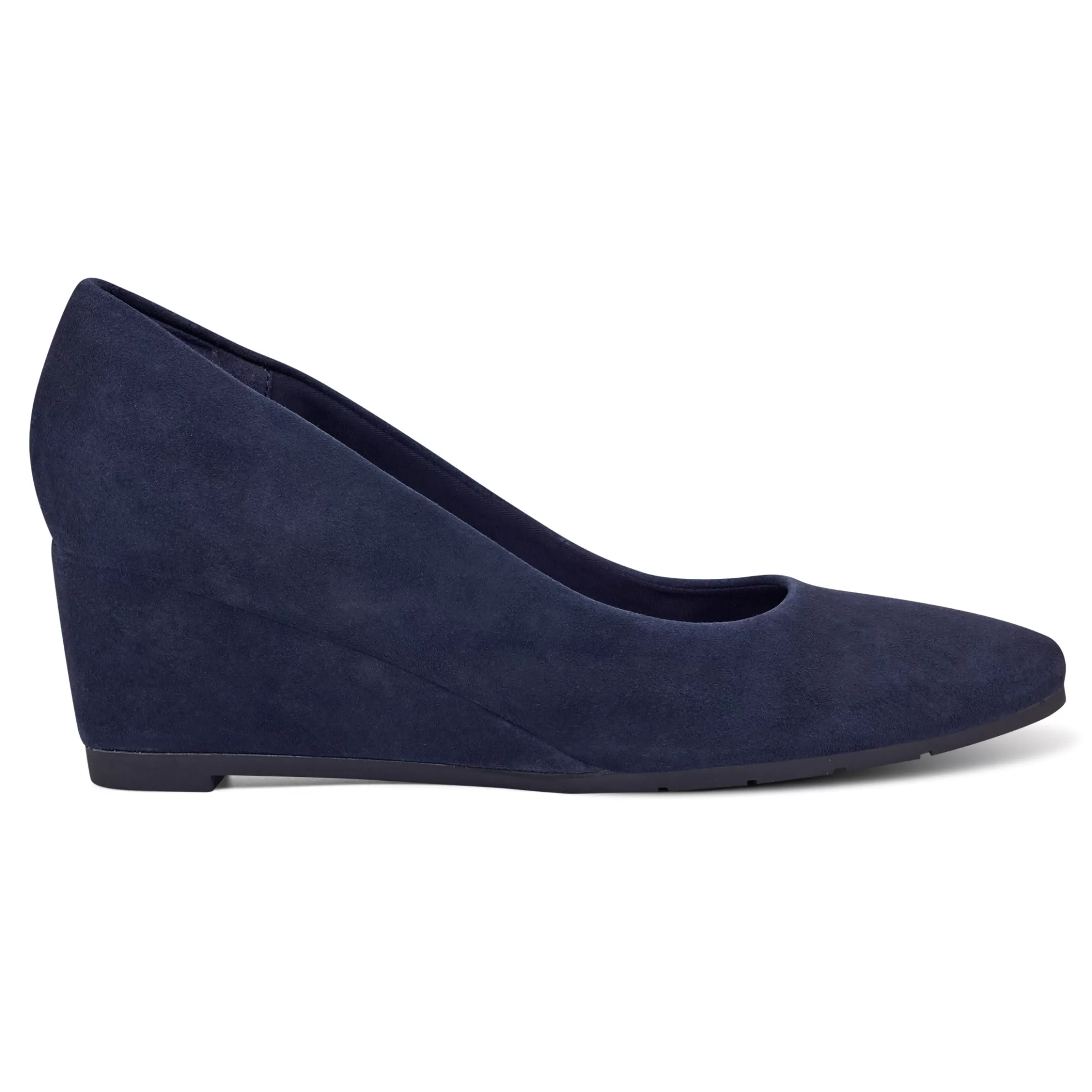 eFlex | eFlex-Easy Spirit Jinger Dress Wedges Navy Suede