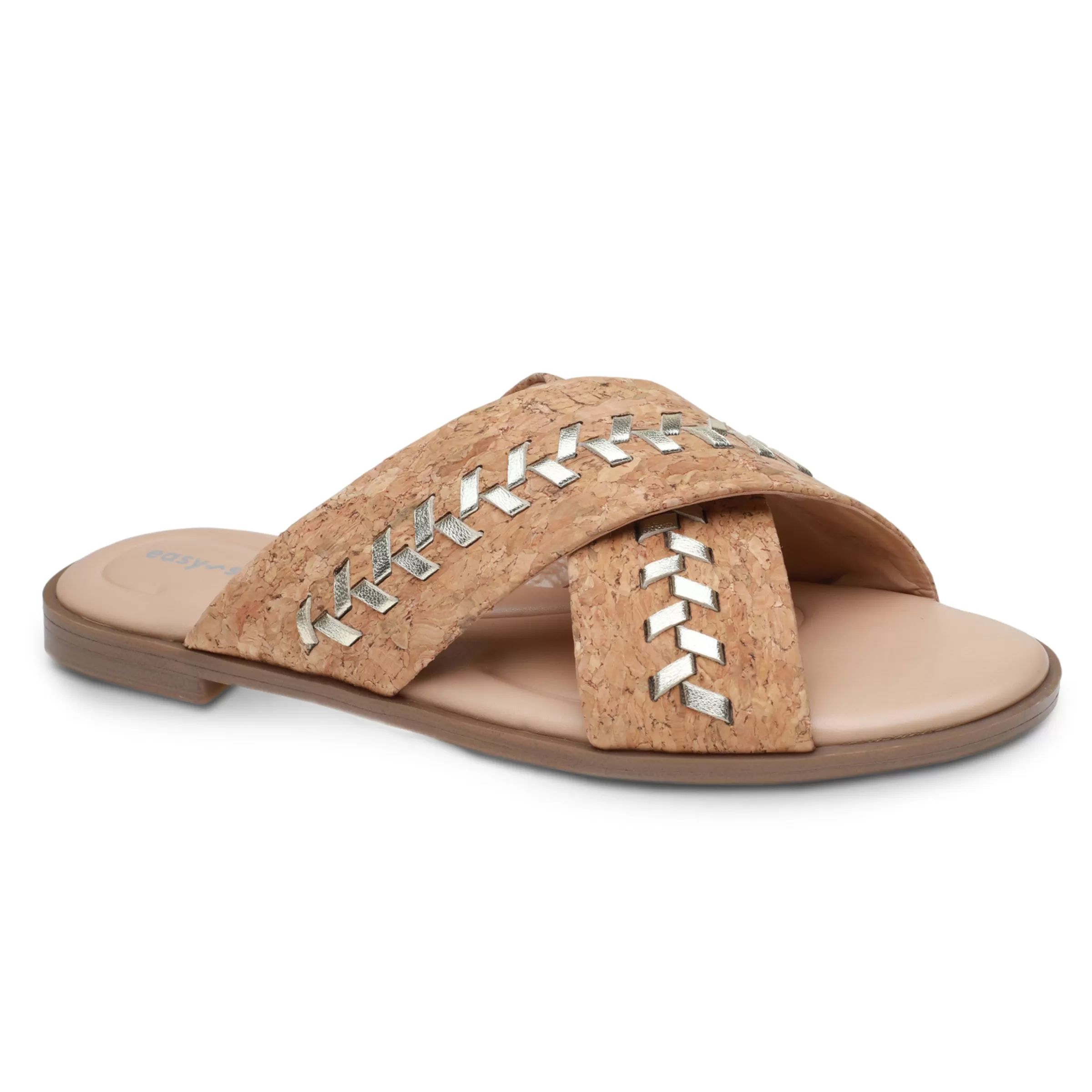 Casual | Flats-Easy Spirit Joella Slide Sandals Natural Cork