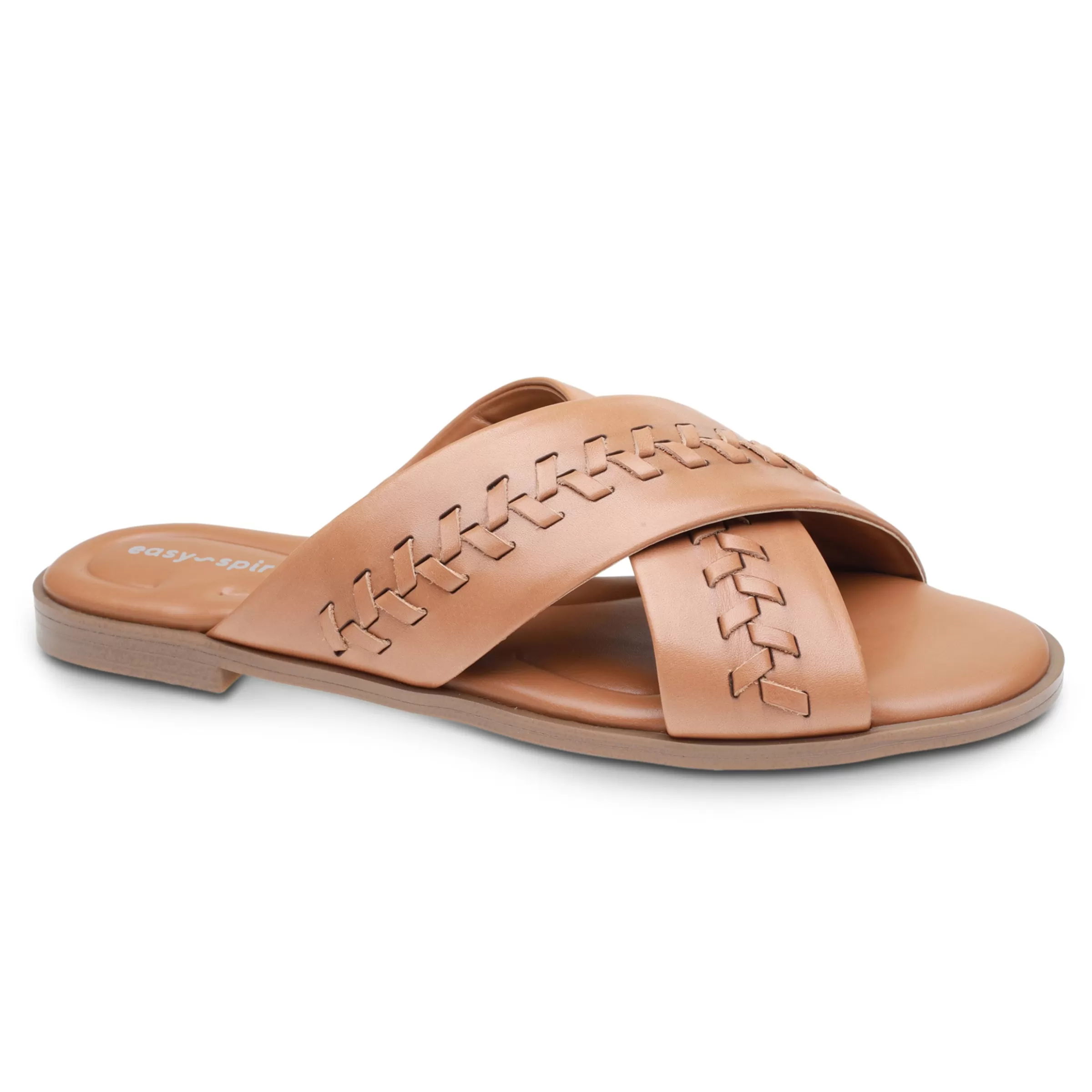 Casual | Flats-Easy Spirit Joella Slide Sandals Natural Leather