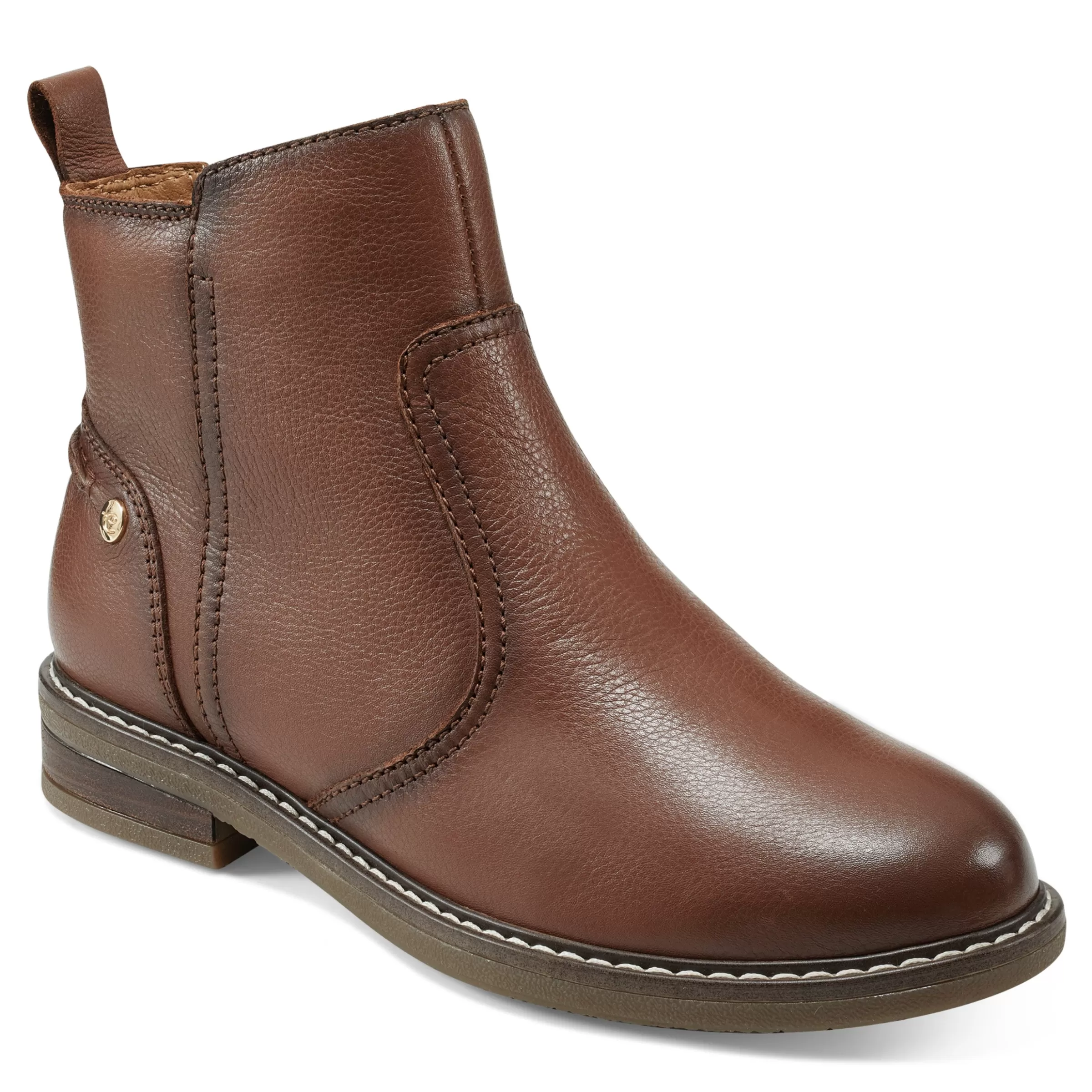 eFlex | eFlex-Easy Spirit Juna Casual Booties Brown Leather