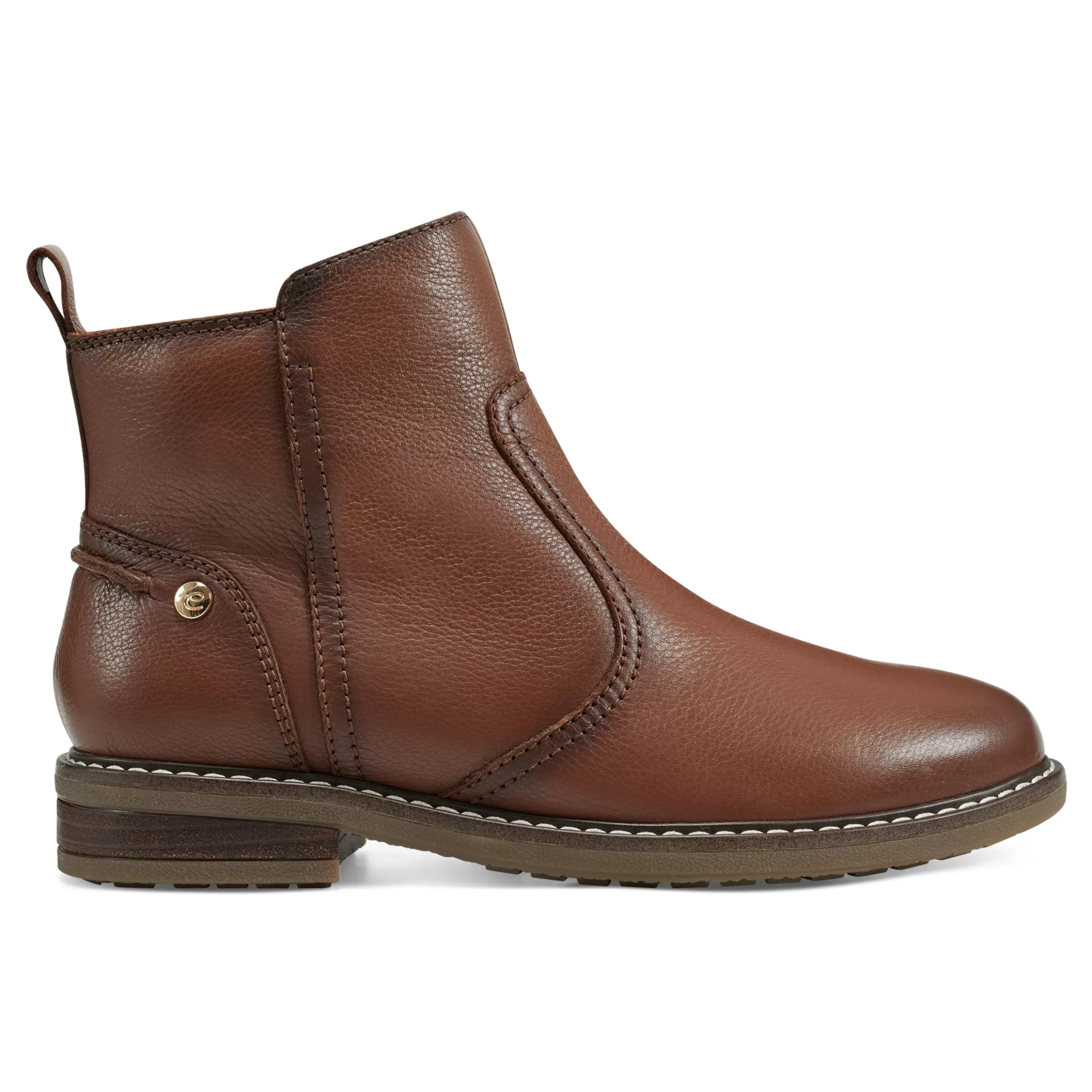 eFlex | eFlex-Easy Spirit Juna Casual Booties Brown Leather