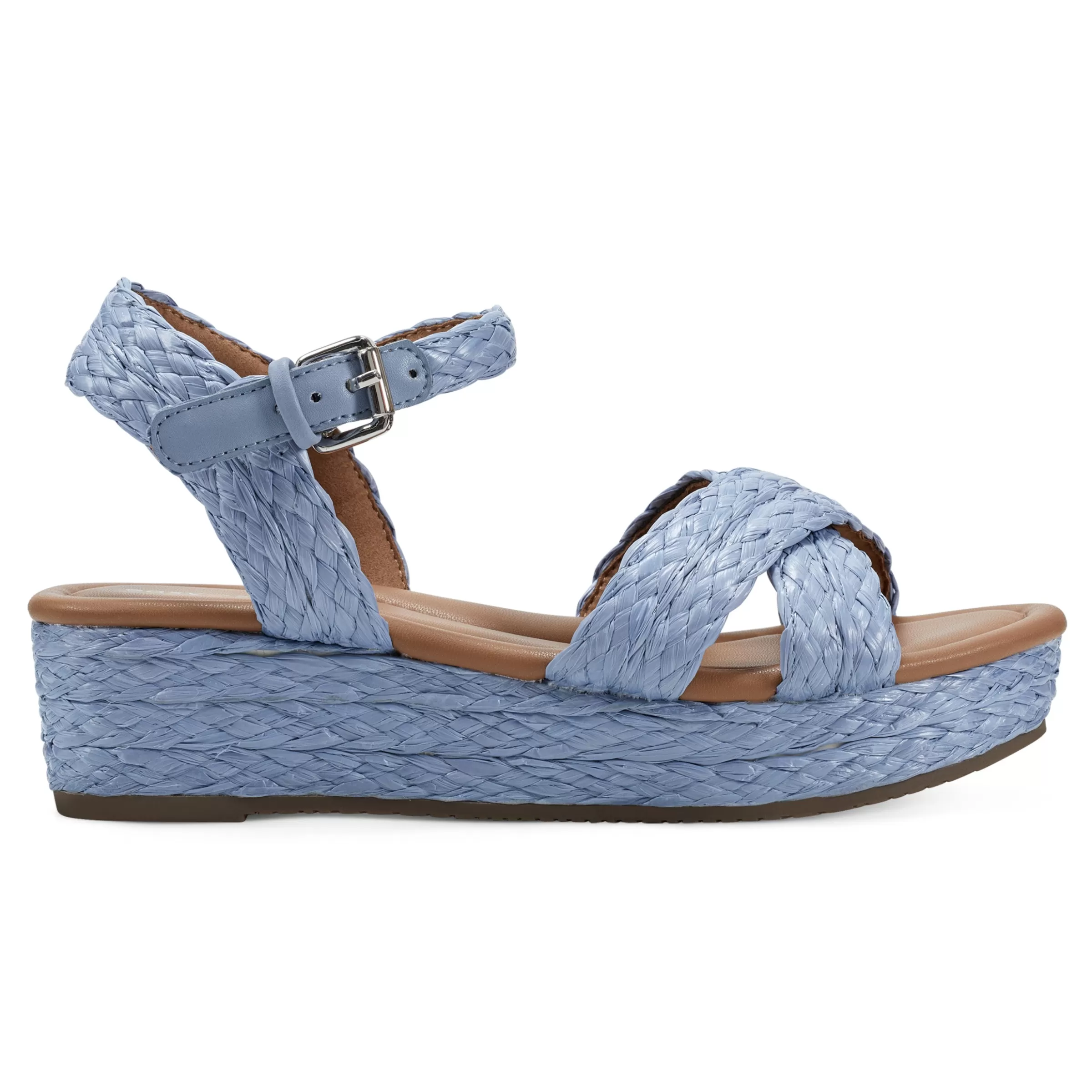 Dress | Sandals-Easy Spirit Karissa Espadrille Sandals Light Blue Raffia