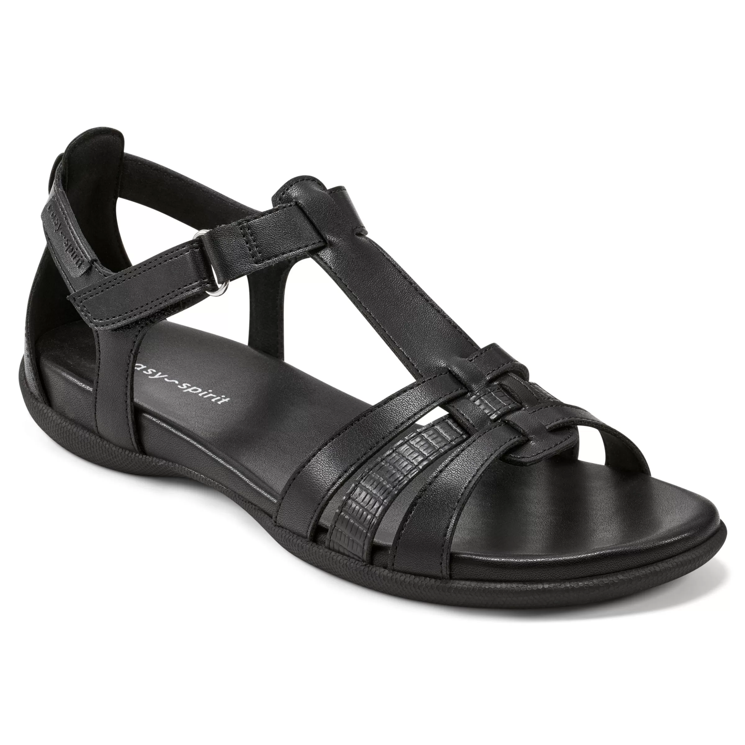 Casual | Sandals-Easy Spirit Leia Adjustable Ankle Strap Sandals Black