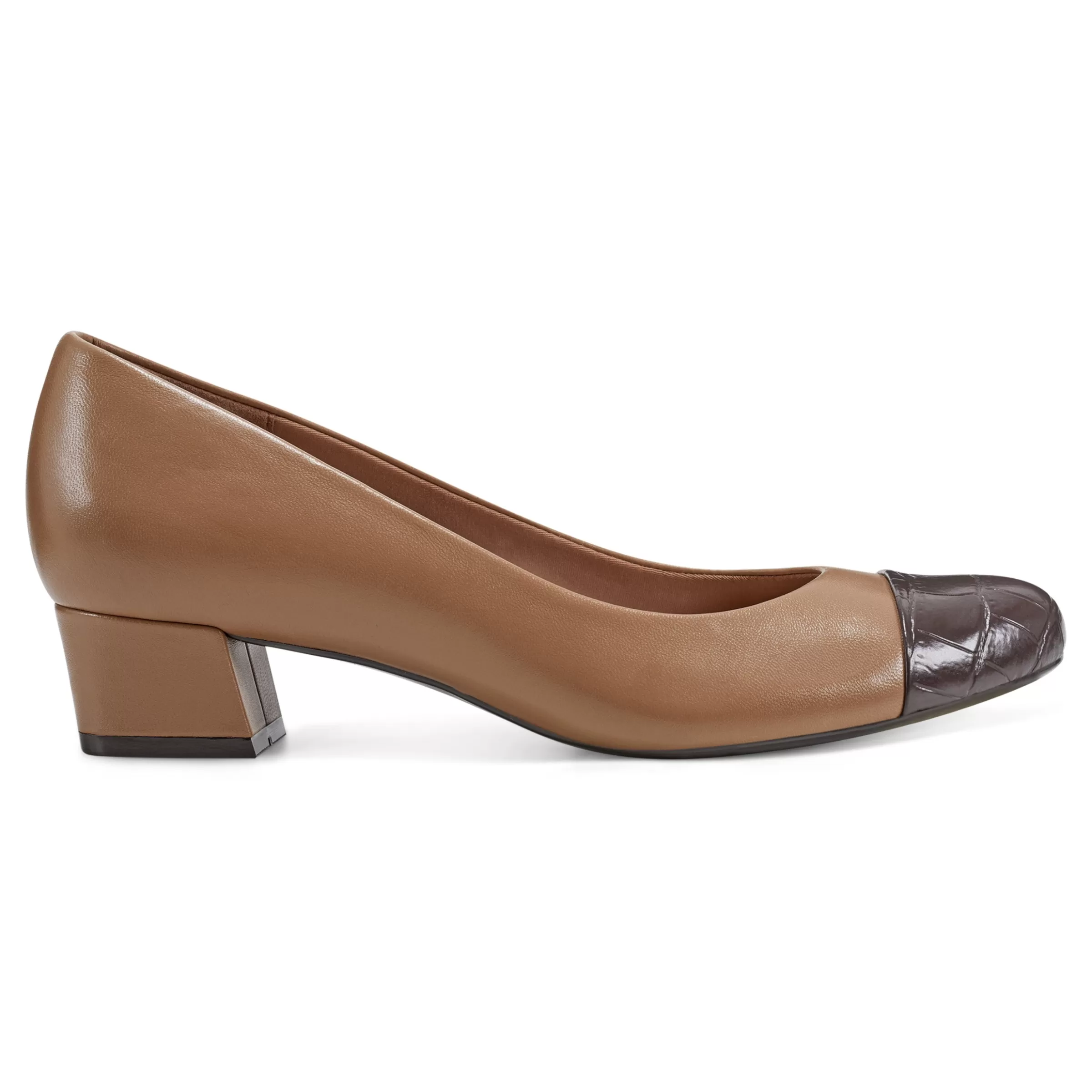 Libie Dress Pumps | Low Heels-Easy Spirit Libie Dress Pumps Tan Leather