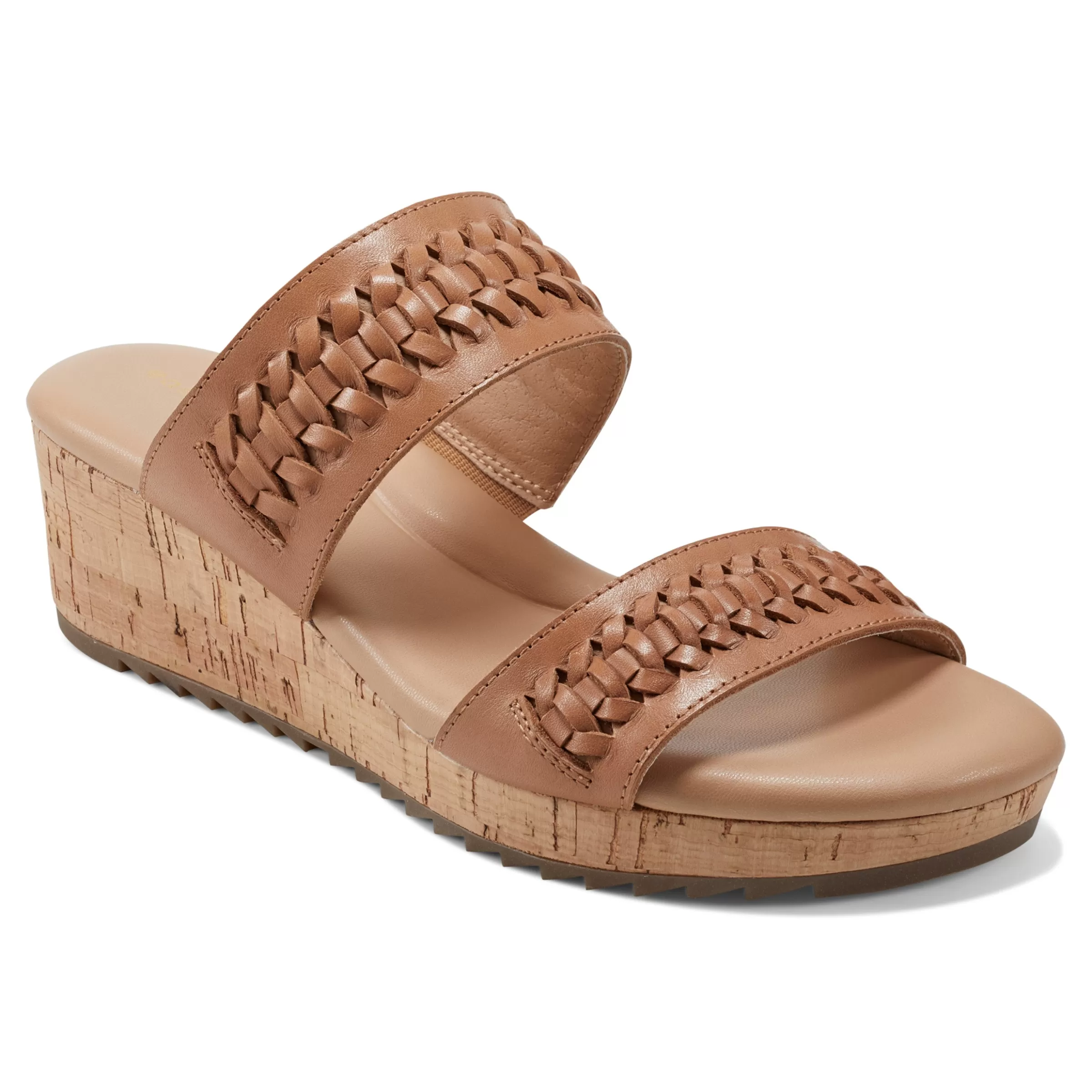 Dress | Sandals-Easy Spirit Lillia Platform Wedge Sandals Brown Leather