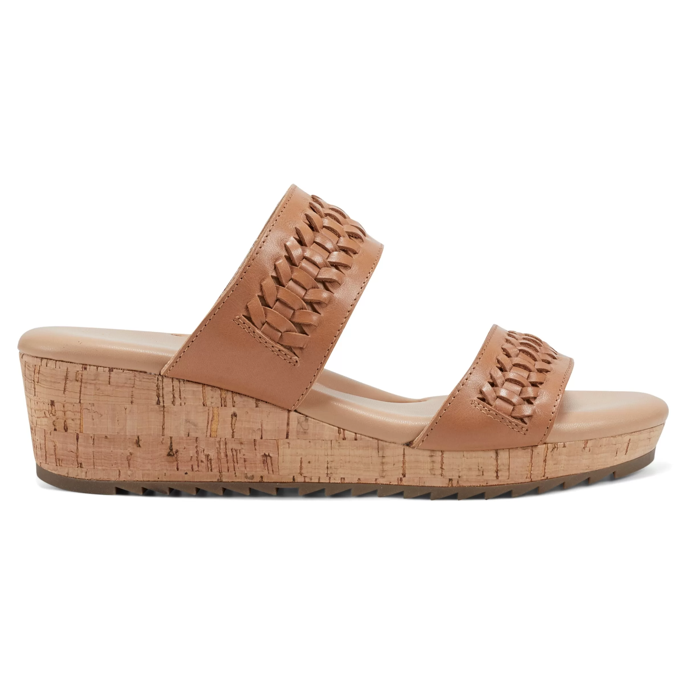 Dress | Sandals-Easy Spirit Lillia Platform Wedge Sandals Brown Leather