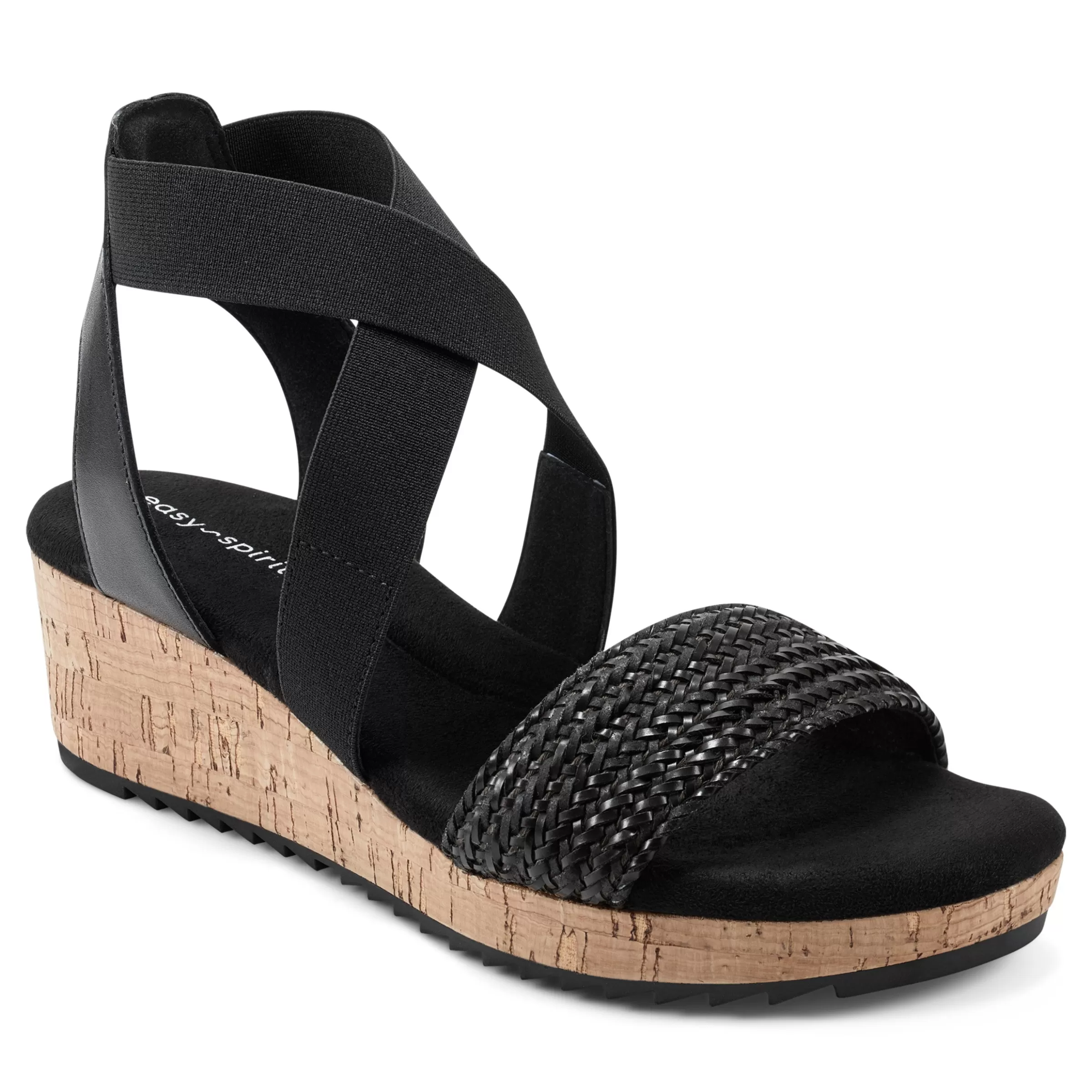 Dress | Sandals-Easy Spirit Lorena Wedge Sandals Black