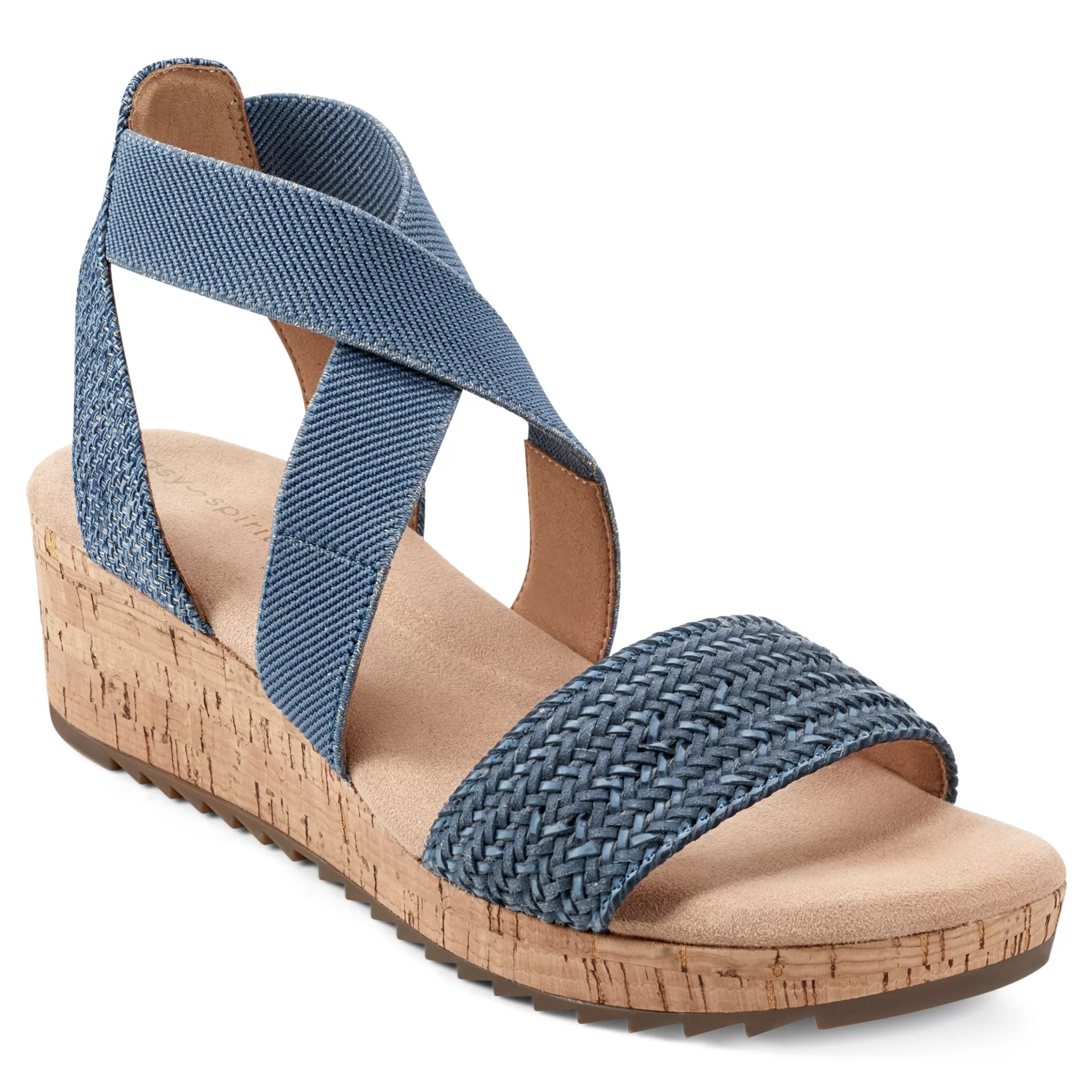 Dress | Sandals-Easy Spirit Lorena Wedge Sandals Denim