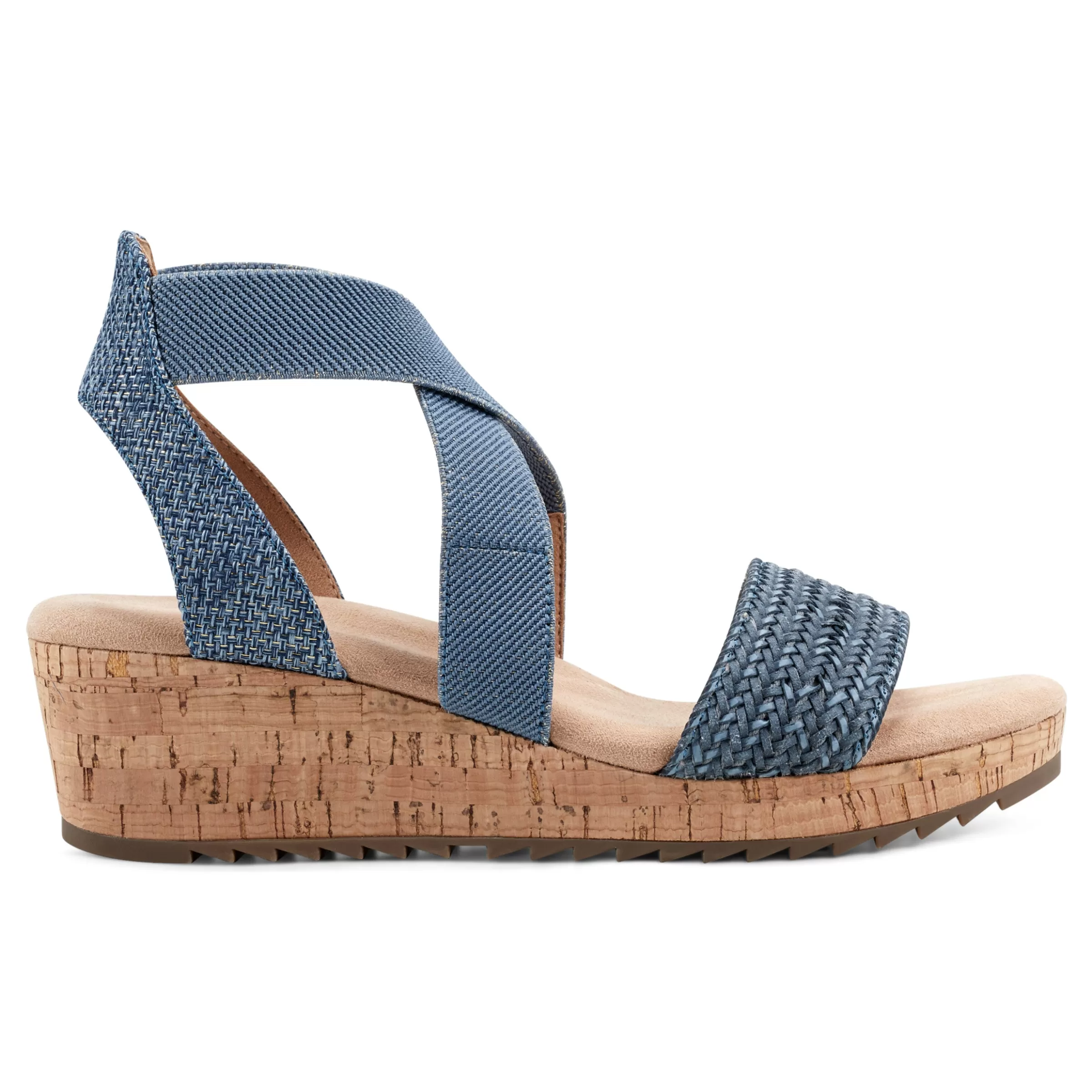 Dress | Sandals-Easy Spirit Lorena Wedge Sandals Denim