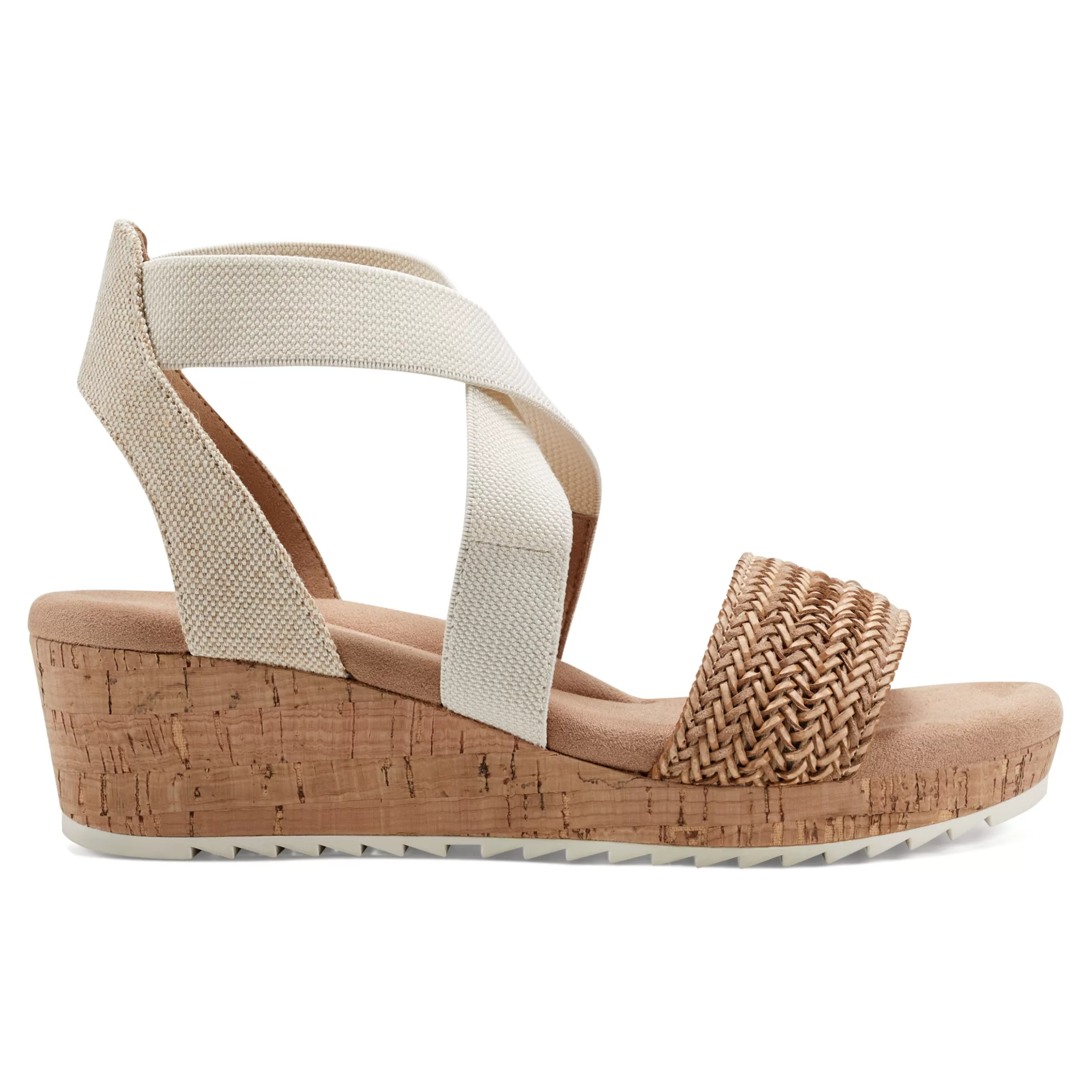 Dress | Sandals-Easy Spirit Lorena Wedge Sandals Natural