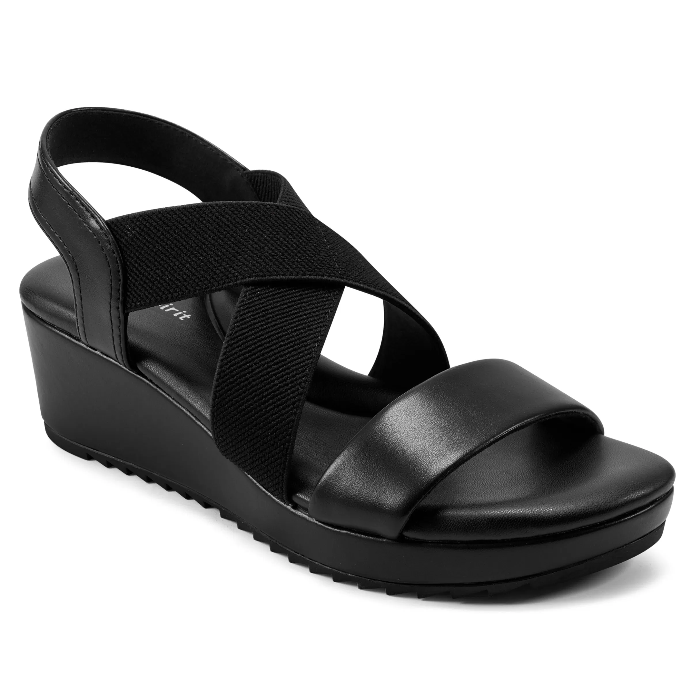 Dress | Sandals-Easy Spirit Lucille Platform Wedge Sandals Black