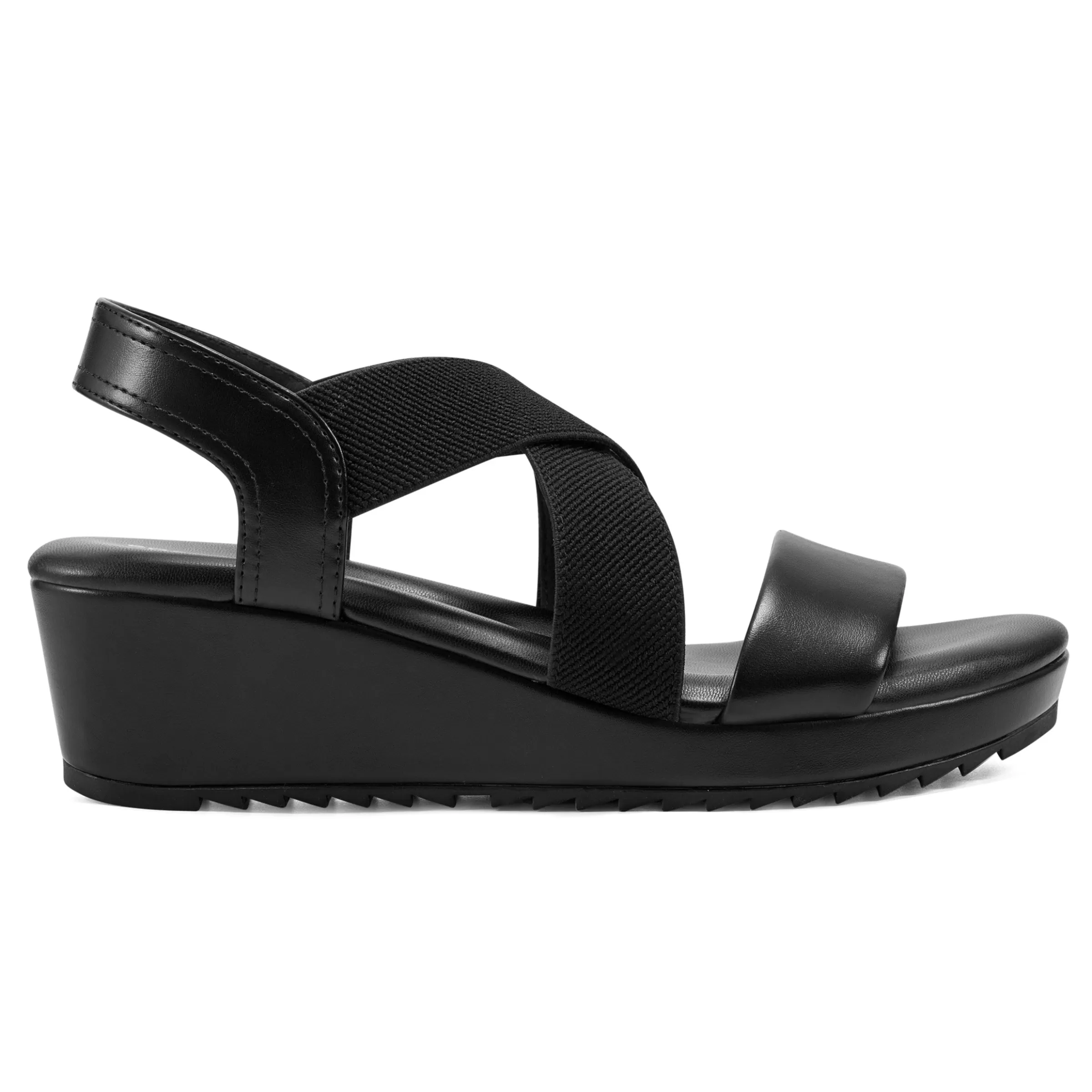 Dress | Sandals-Easy Spirit Lucille Platform Wedge Sandals Black