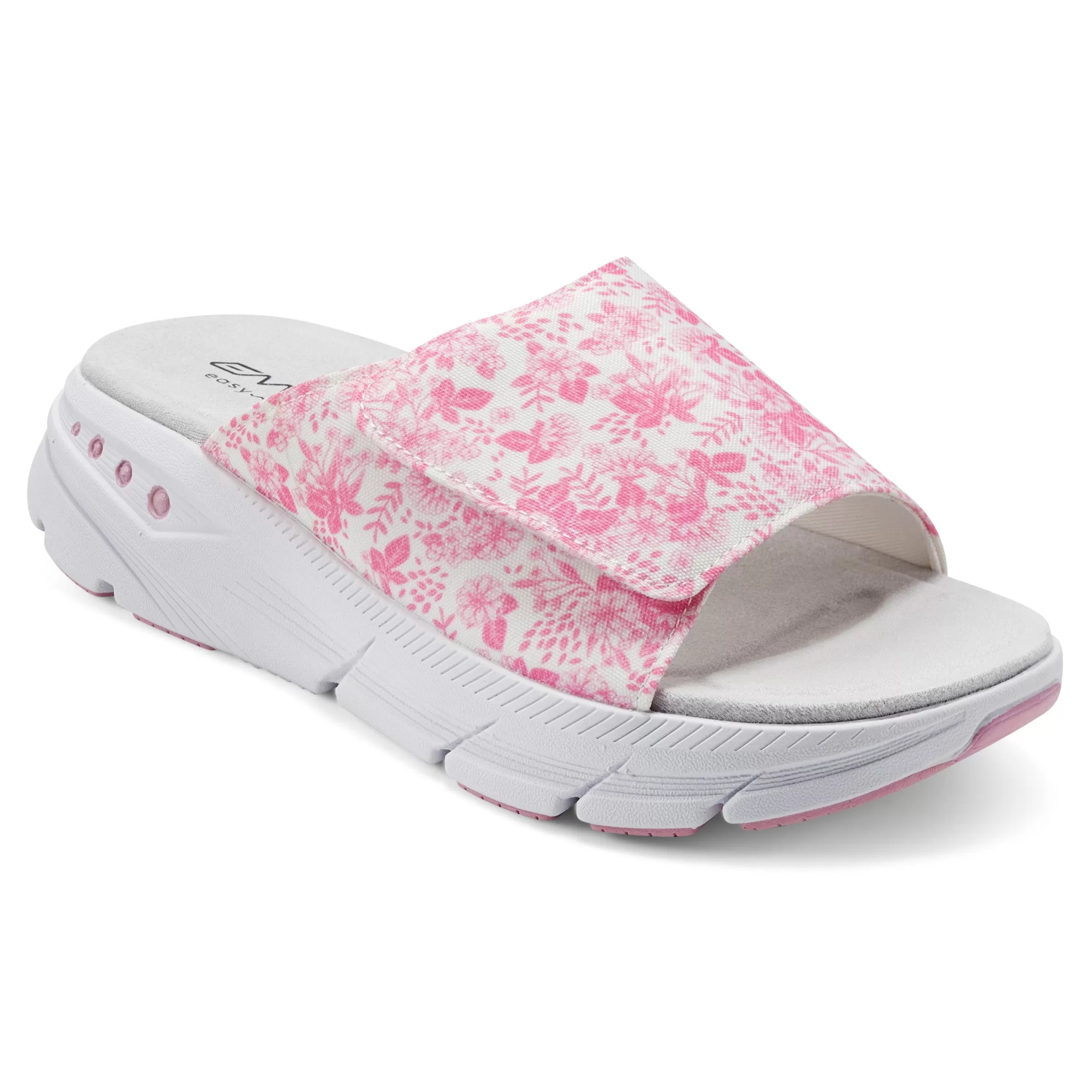 eMove | Sport-Easy Spirit Mahya EMOVE Walking Sandals White/Pink Floral