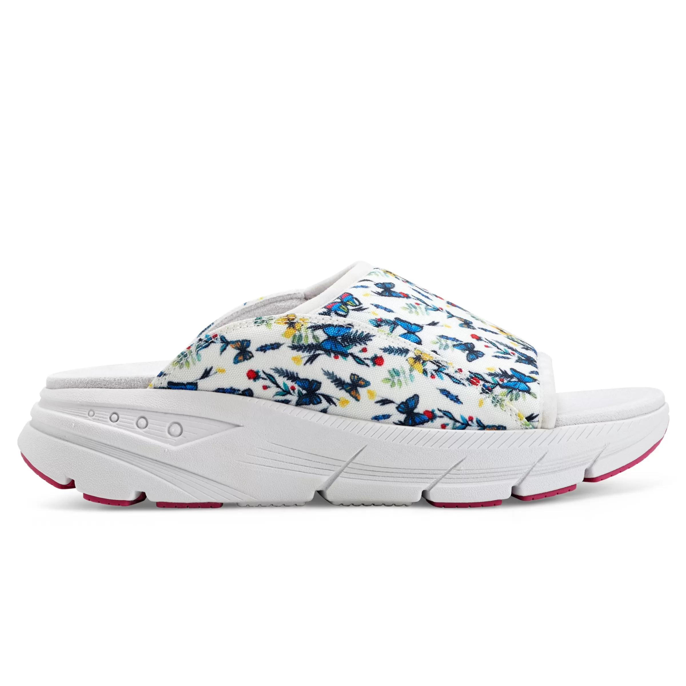 eMove | Sport-Easy Spirit Maria EMOVE Slip On Walking Sandals White Multi Butterfly Floral