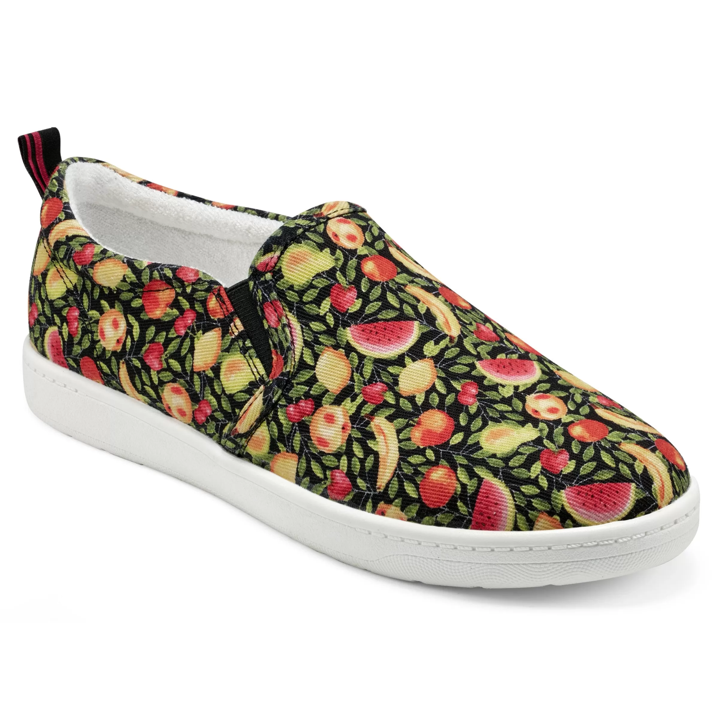 Slip Ons | Slip Ons-Easy Spirit Mariela Washable Slip On Sneakers Black Multi Fruit Print