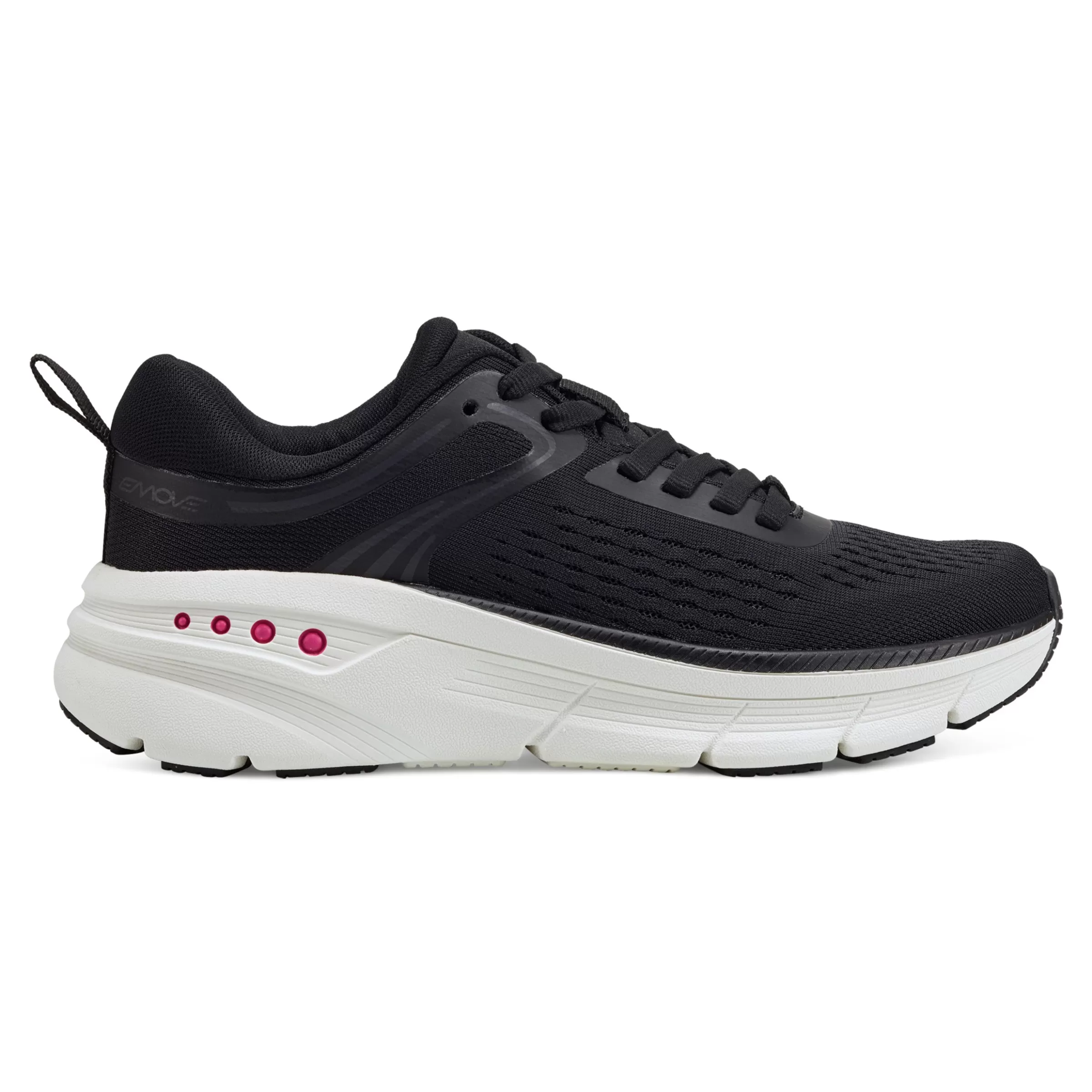 eMove | Sneakers-Easy Spirit Maxine EMOVE Walking Shoes Black Knit