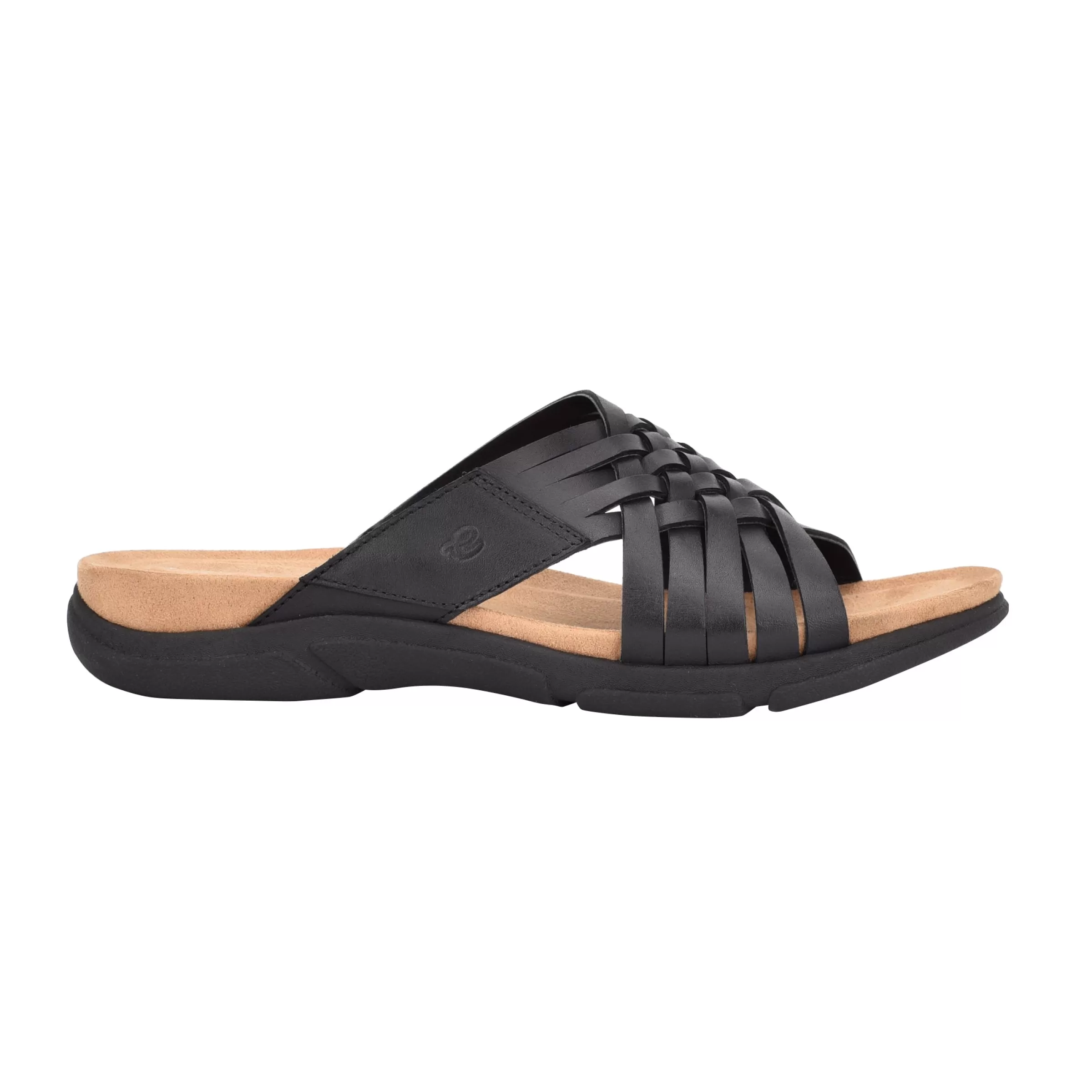 Mar | Casual-Easy Spirit Meadow Slip On Sandals Black Leather