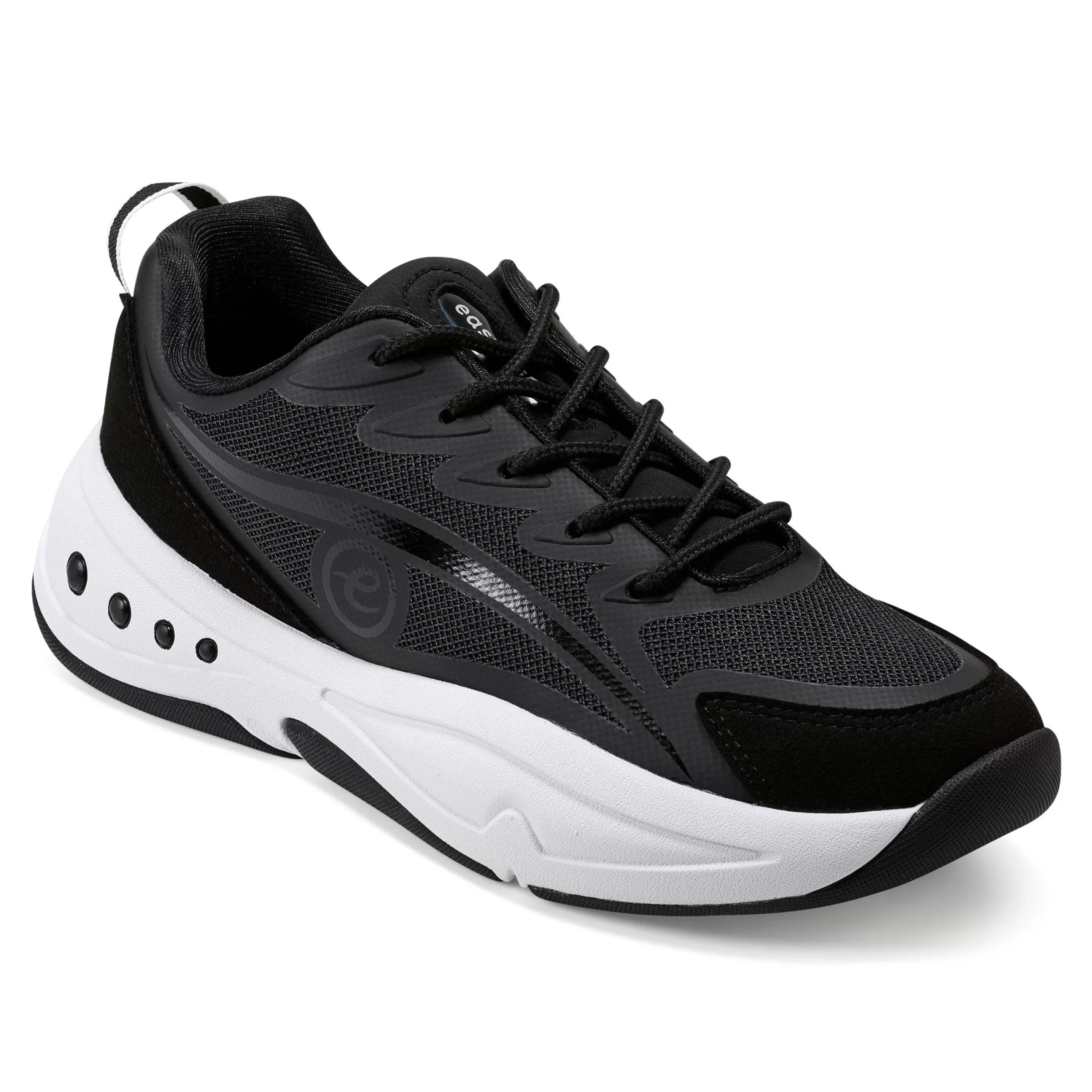 Sneakers | Sneakers-Easy Spirit Pacer Lace Up Sneakers Black Mesh