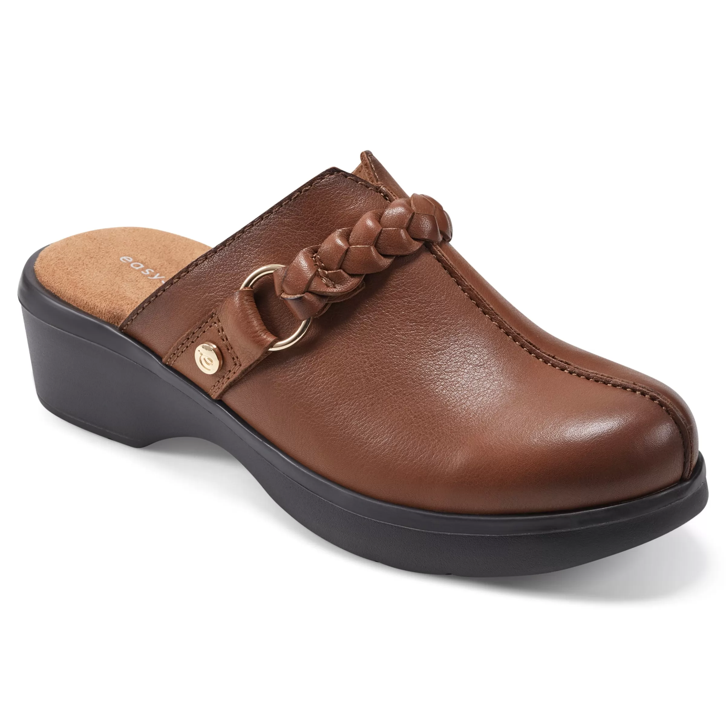 Mules | Mules-Easy Spirit Penelope Casual Clogs Brown Leather