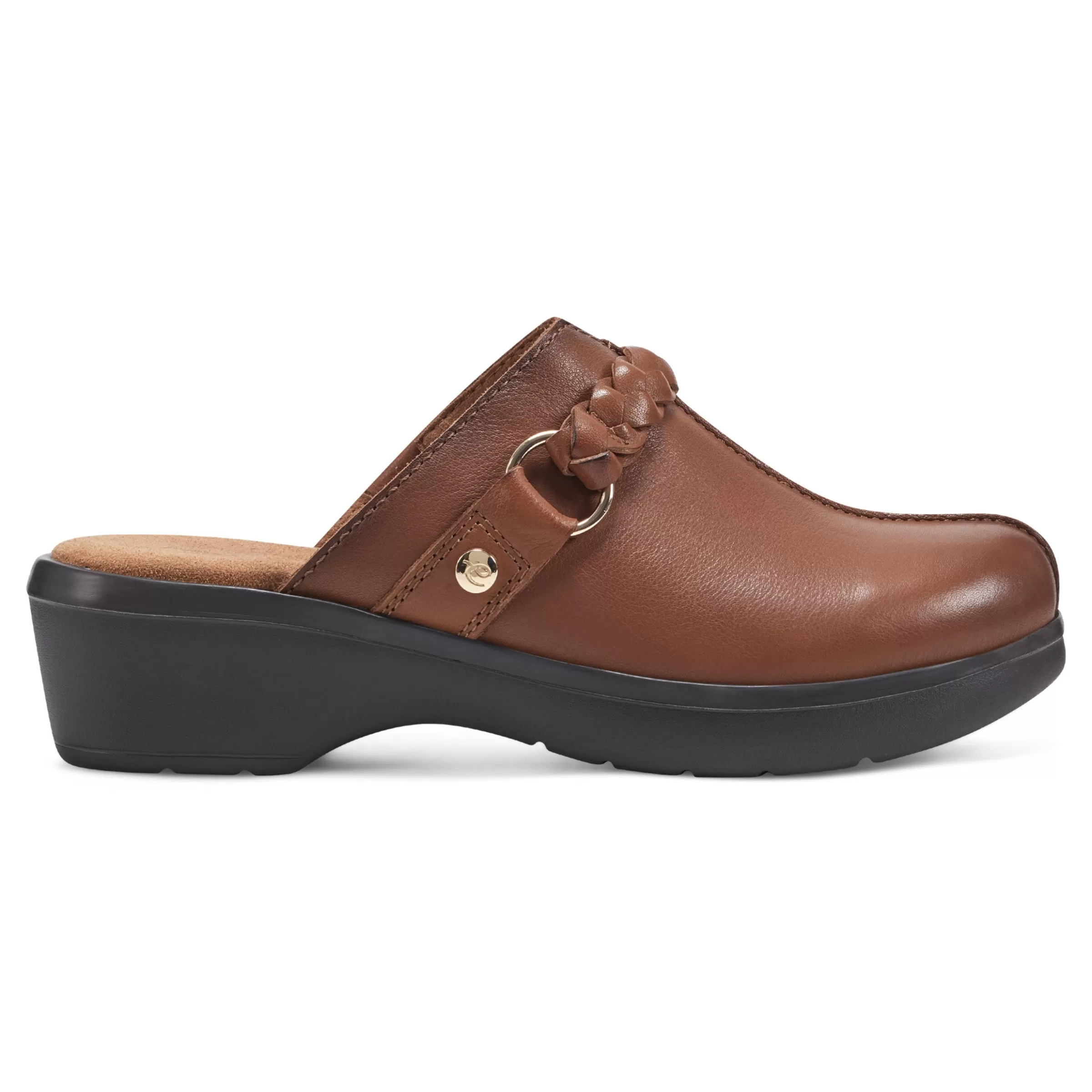 Mules | Mules-Easy Spirit Penelope Casual Clogs Brown Leather