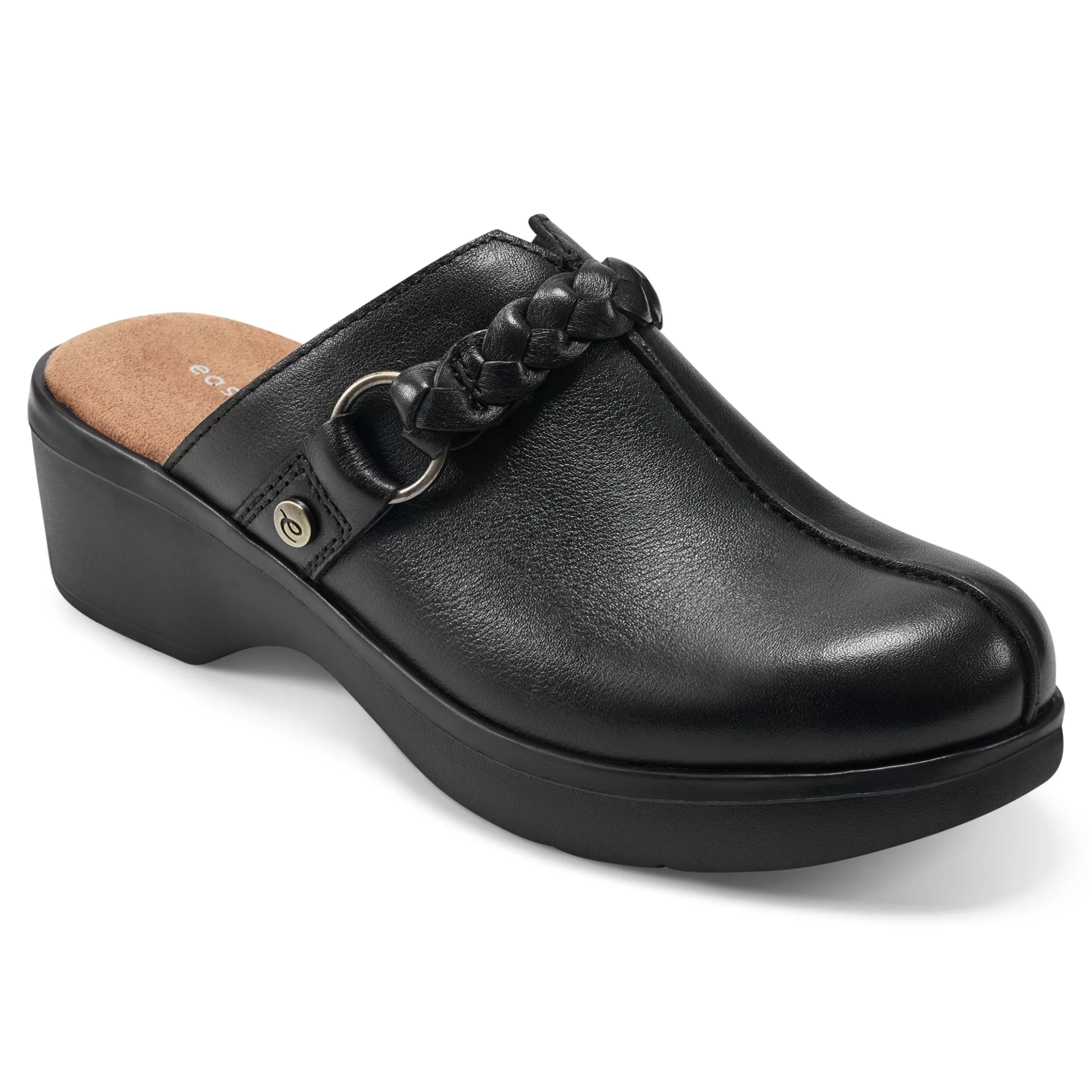 Mules | Mules-Easy Spirit Penelope Casual Clogs Black Leather