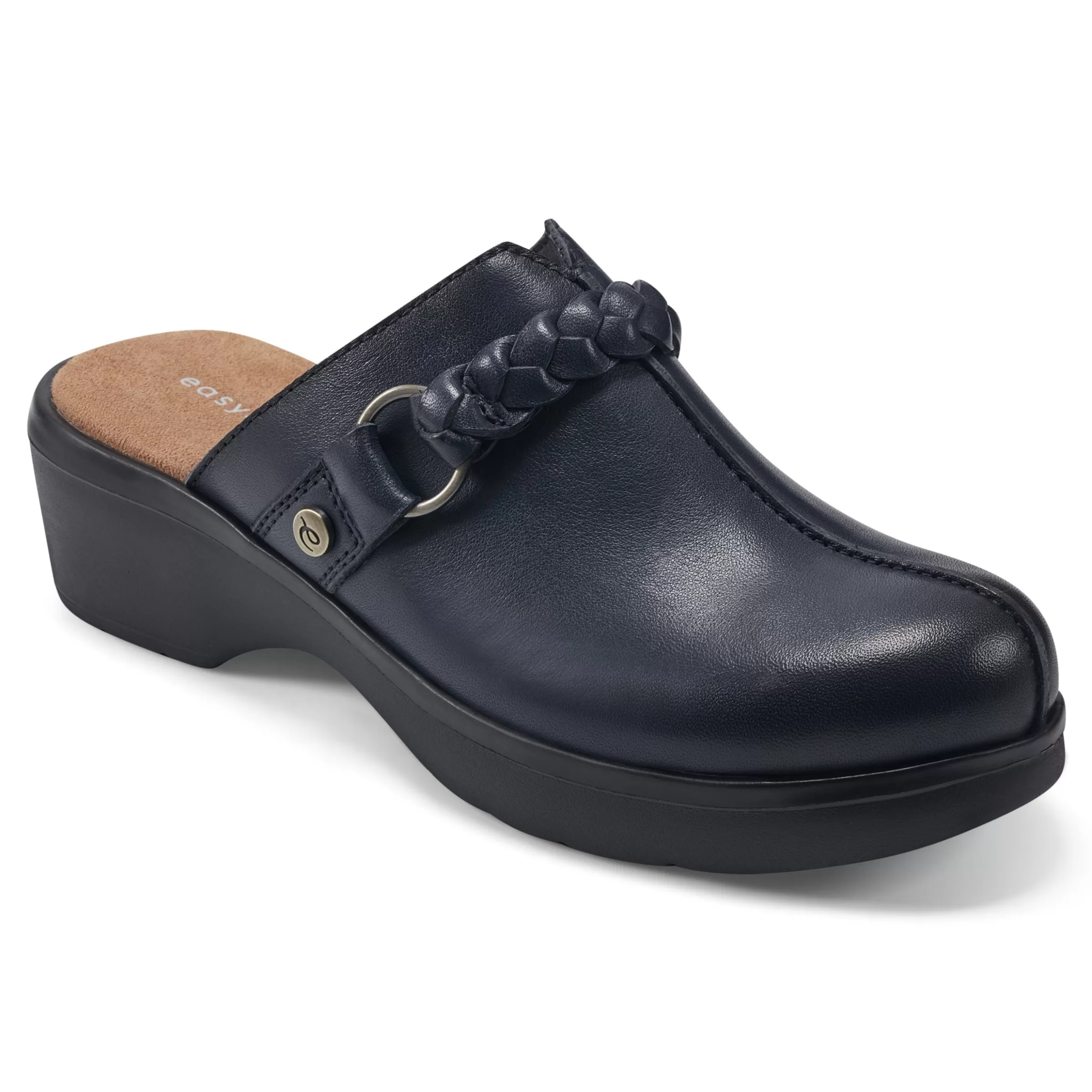 Mules | Mules-Easy Spirit Penelope Casual Clogs Navy Leather