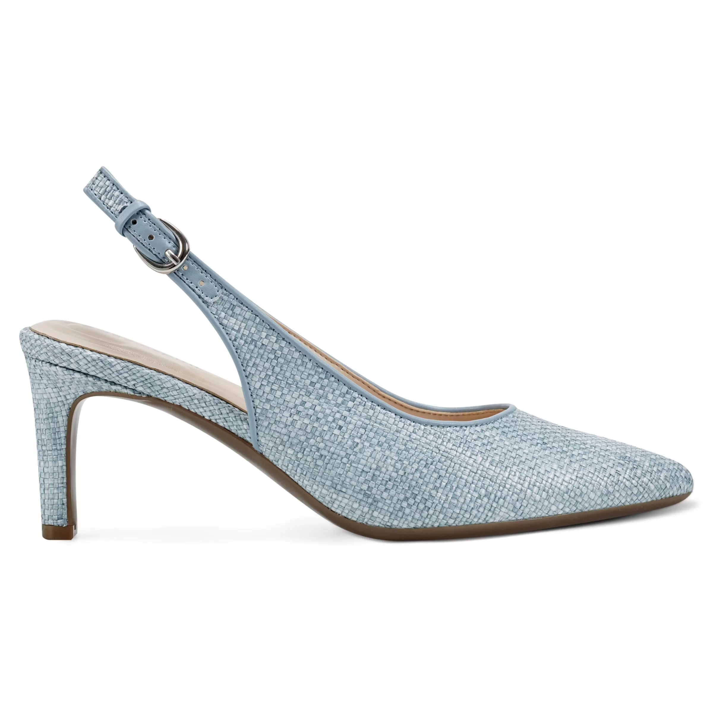 eFlex | eFlex-Easy Spirit Raveen Slingback Pumps Light Blue Raffia