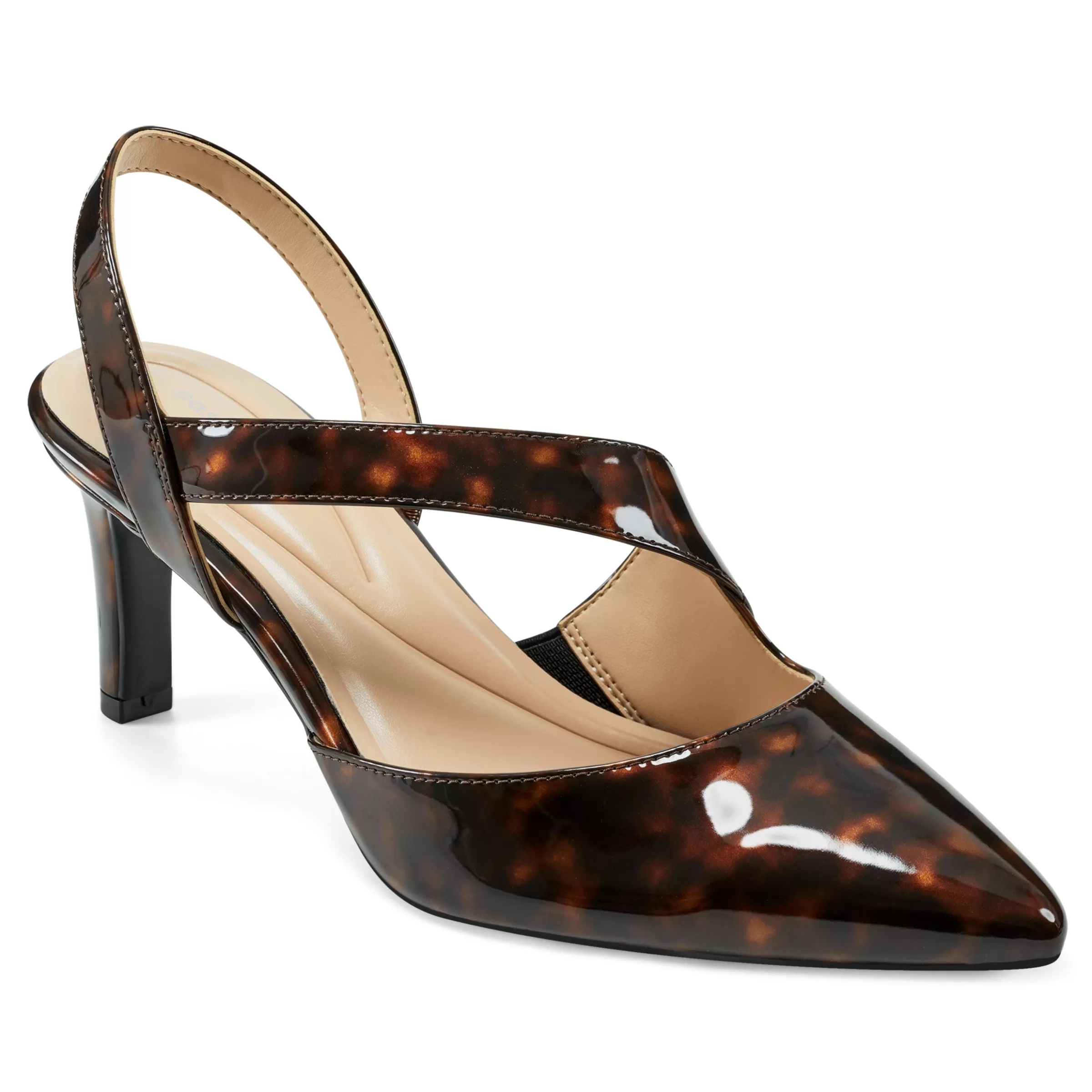 eFlex | eFlex-Easy Spirit Recruit Slingback Pumps Brown Croco