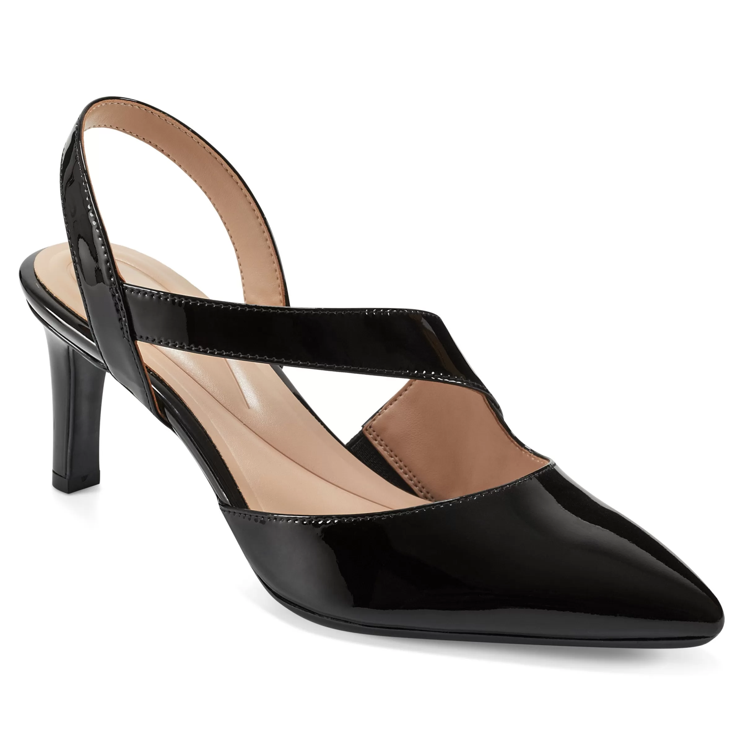 eFlex | eFlex-Easy Spirit Recruit Slingback Pumps Black Patent