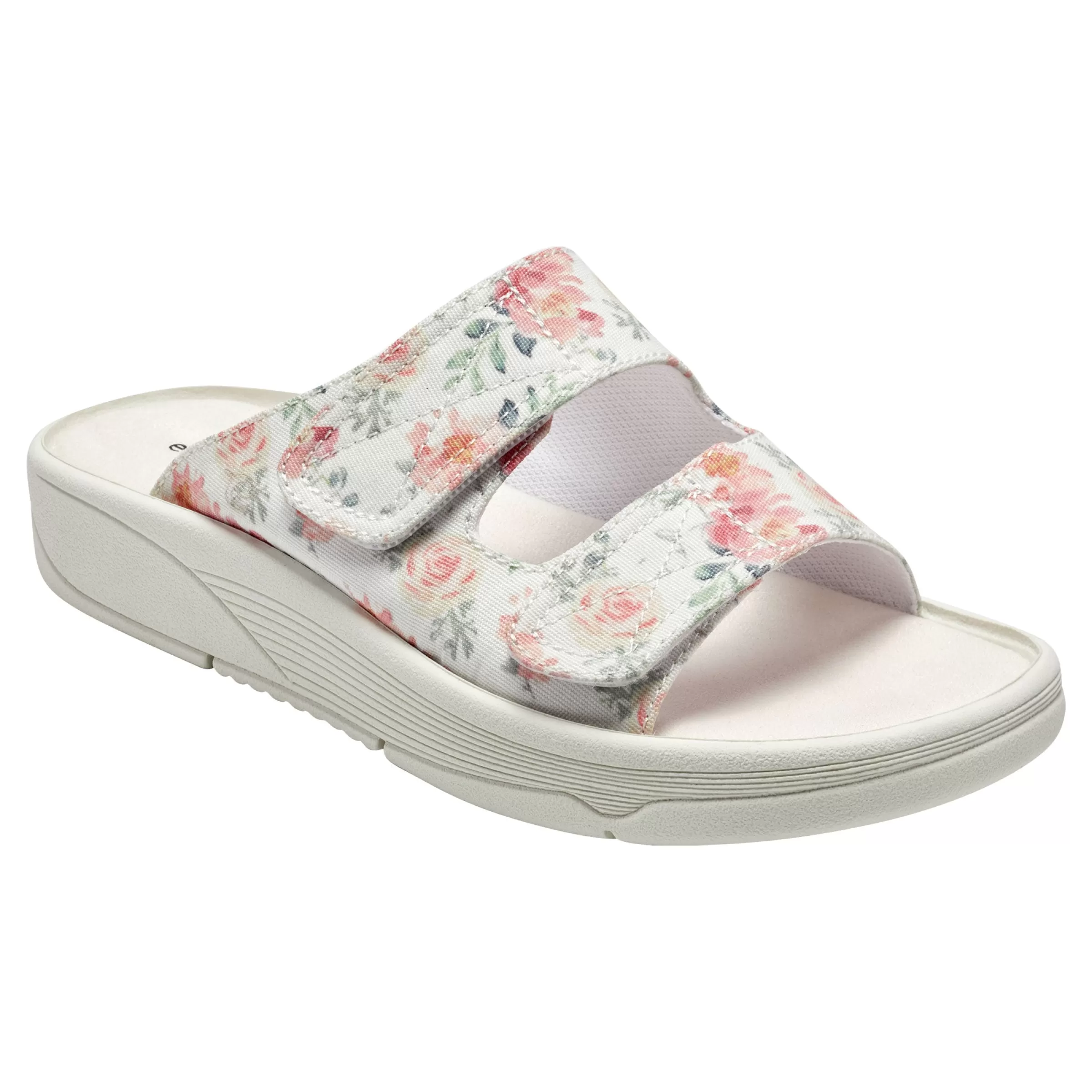 Casual | Sandals-Easy Spirit Red Slip On Sandals Floral