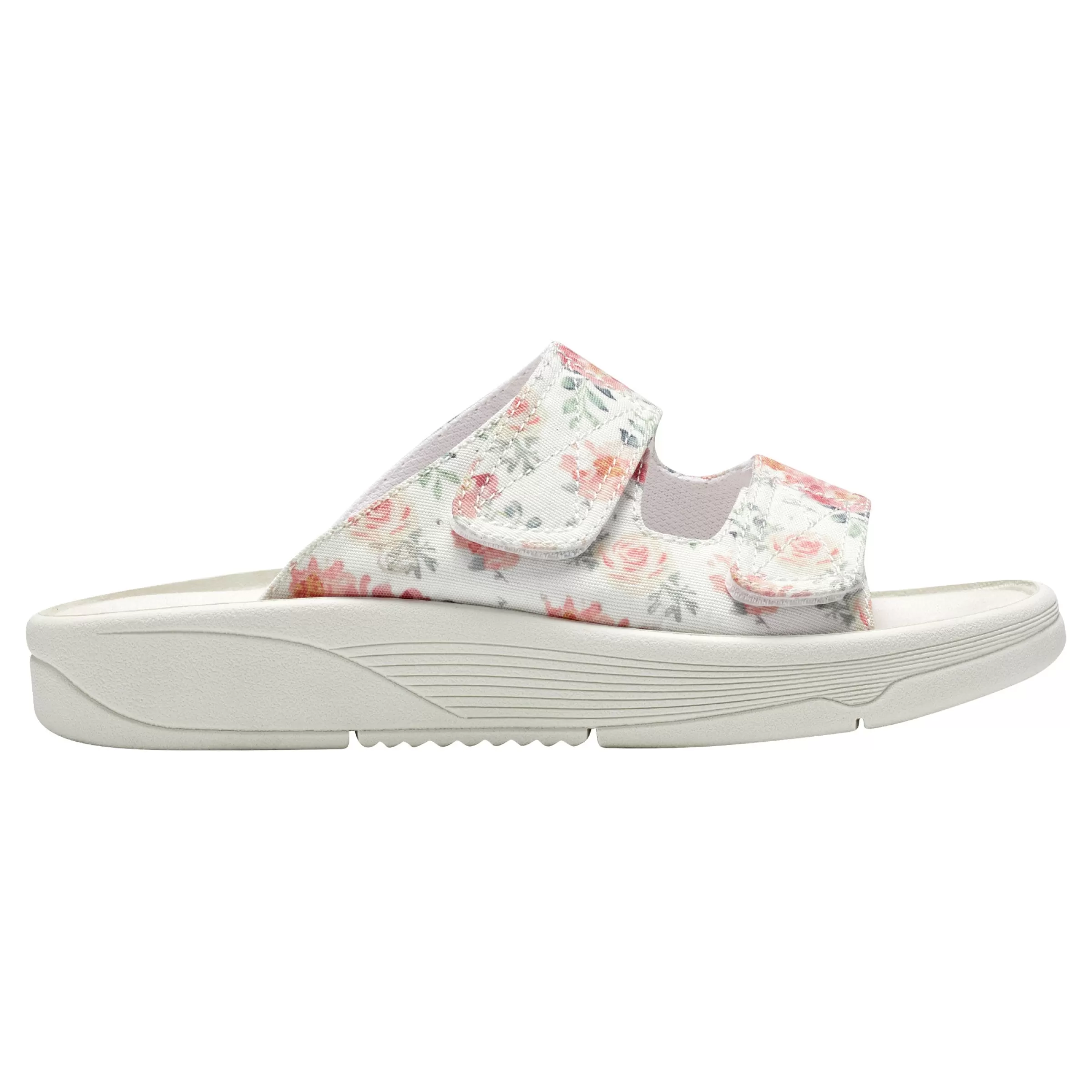 Casual | Sandals-Easy Spirit Red Slip On Sandals Floral