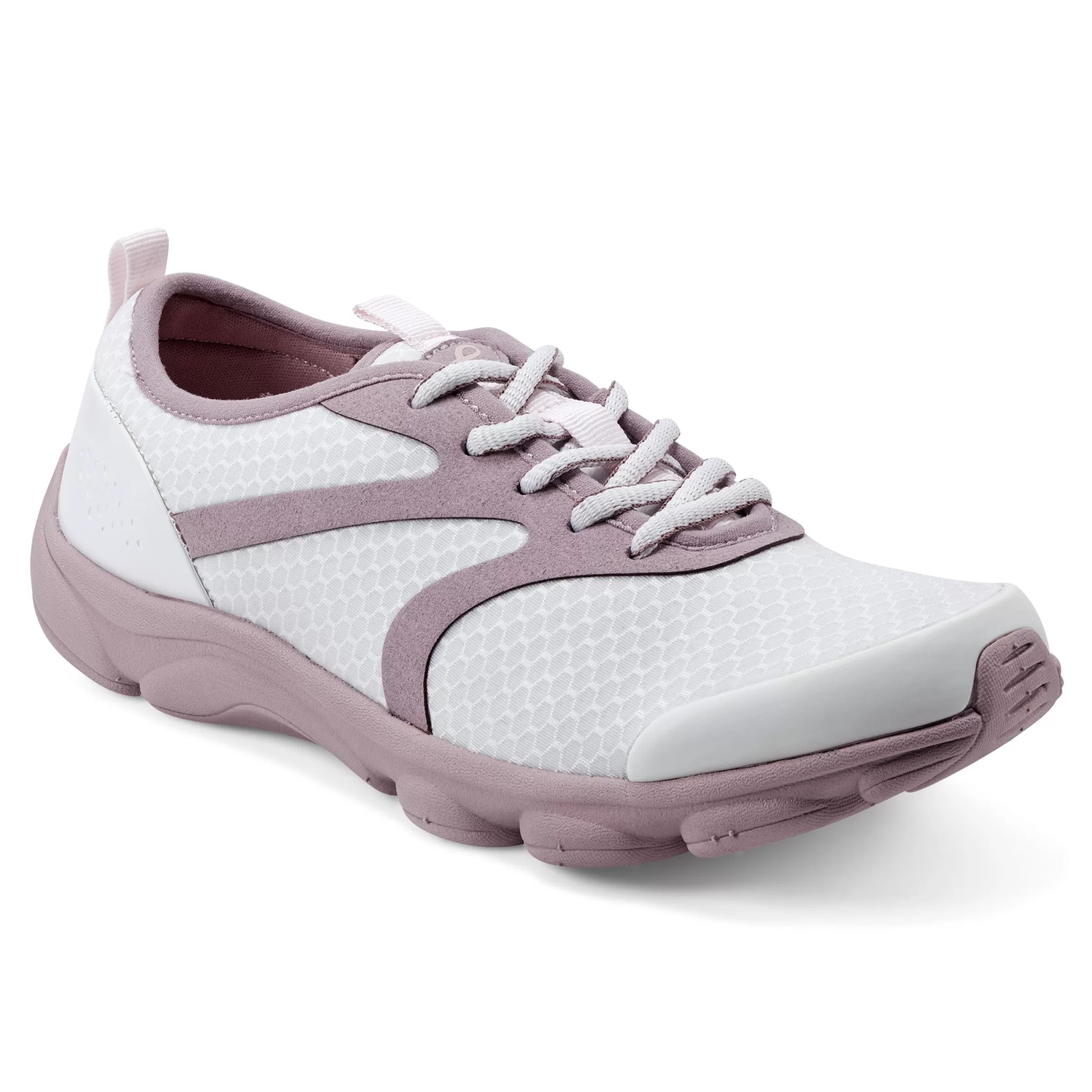 e360 | Sneakers-Easy Spirit Reinvent Lace Up Walking Shoes White Pink Mesh Multi