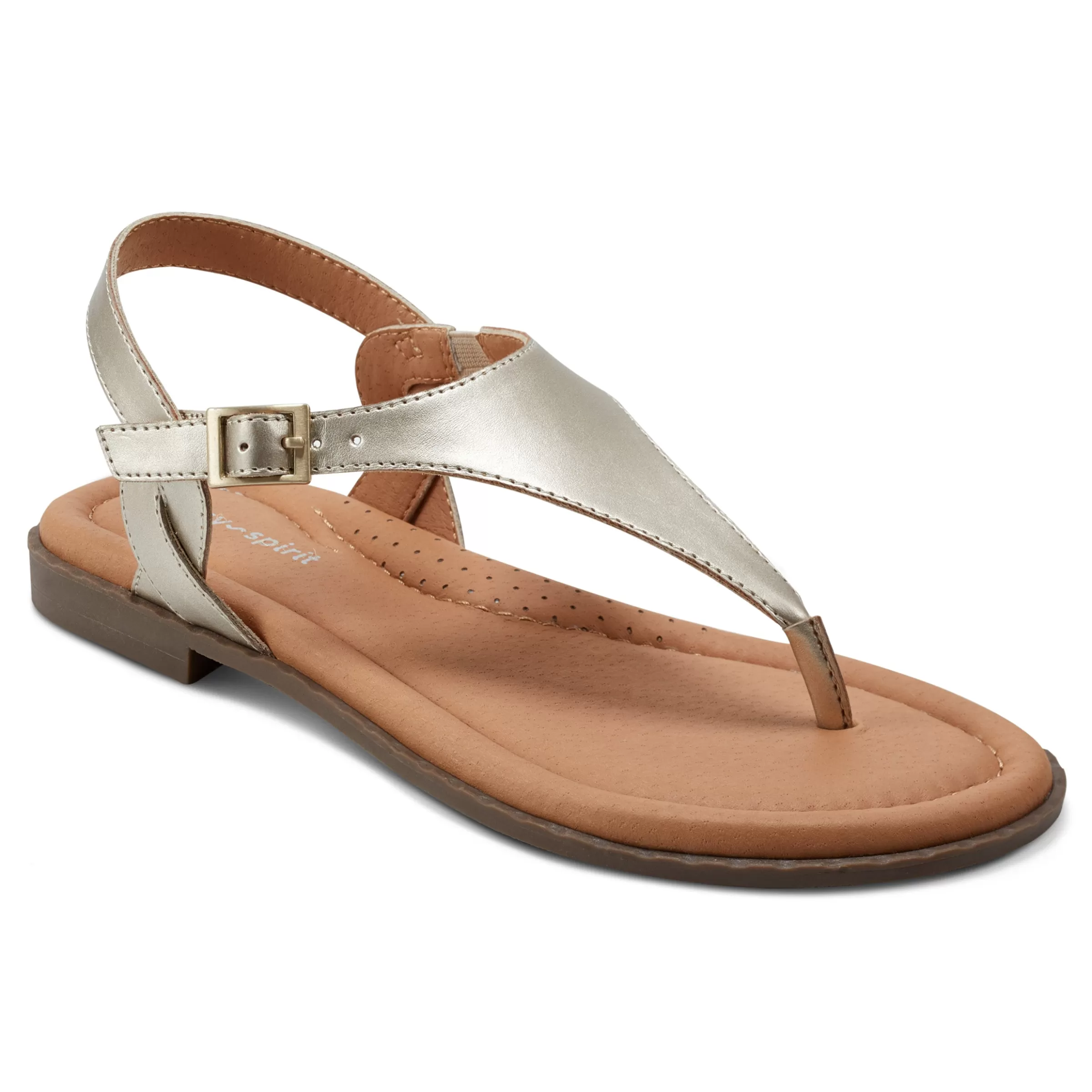 Casual | Flats-Easy Spirit Revan Flat Sandals Gold